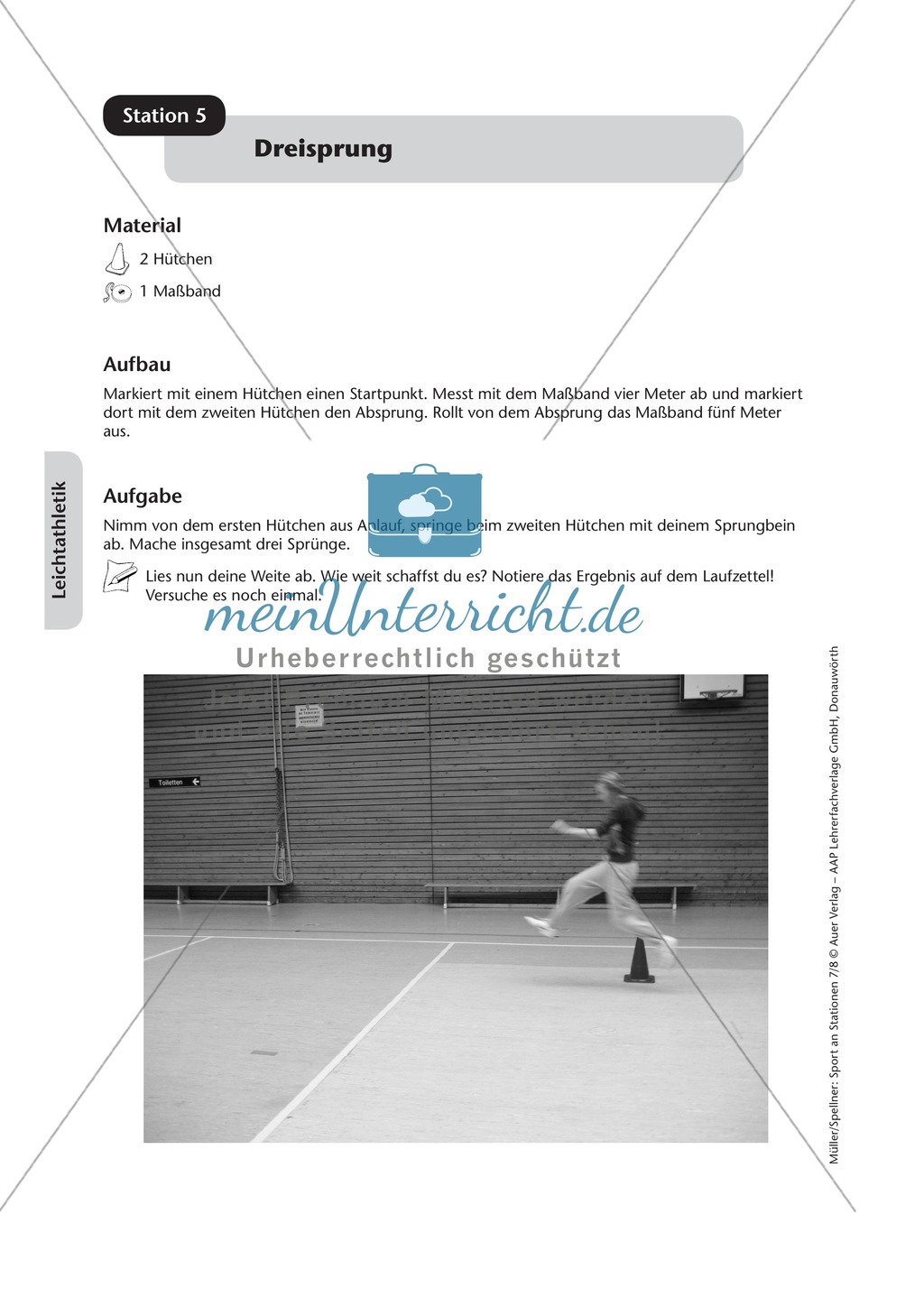 Stationentraining zur Leichtathletik - Springen, Laufen, Werfen Preview 5
