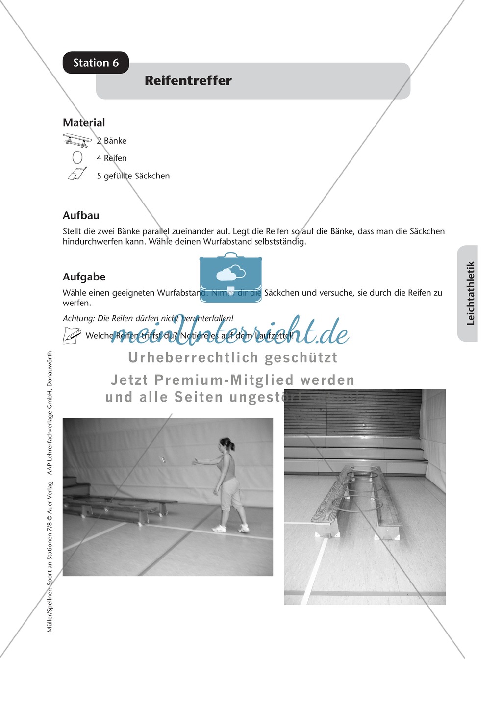 Stationentraining zur Leichtathletik - Springen, Laufen, Werfen Preview 6