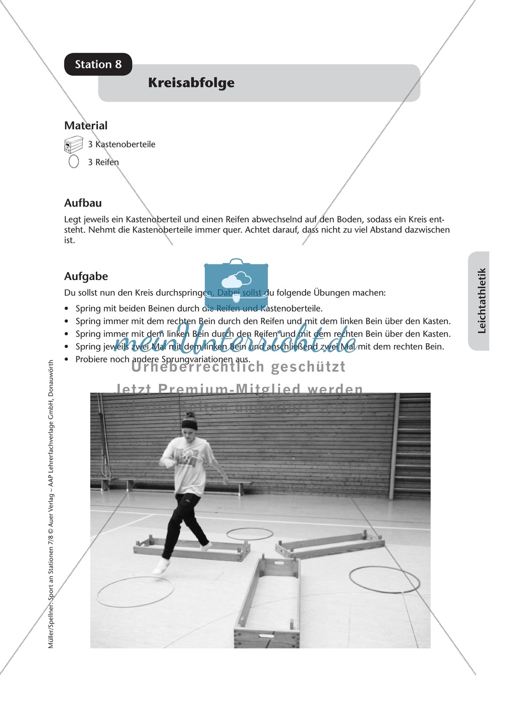 Stationentraining zur Leichtathletik - Springen, Laufen, Werfen Preview 8