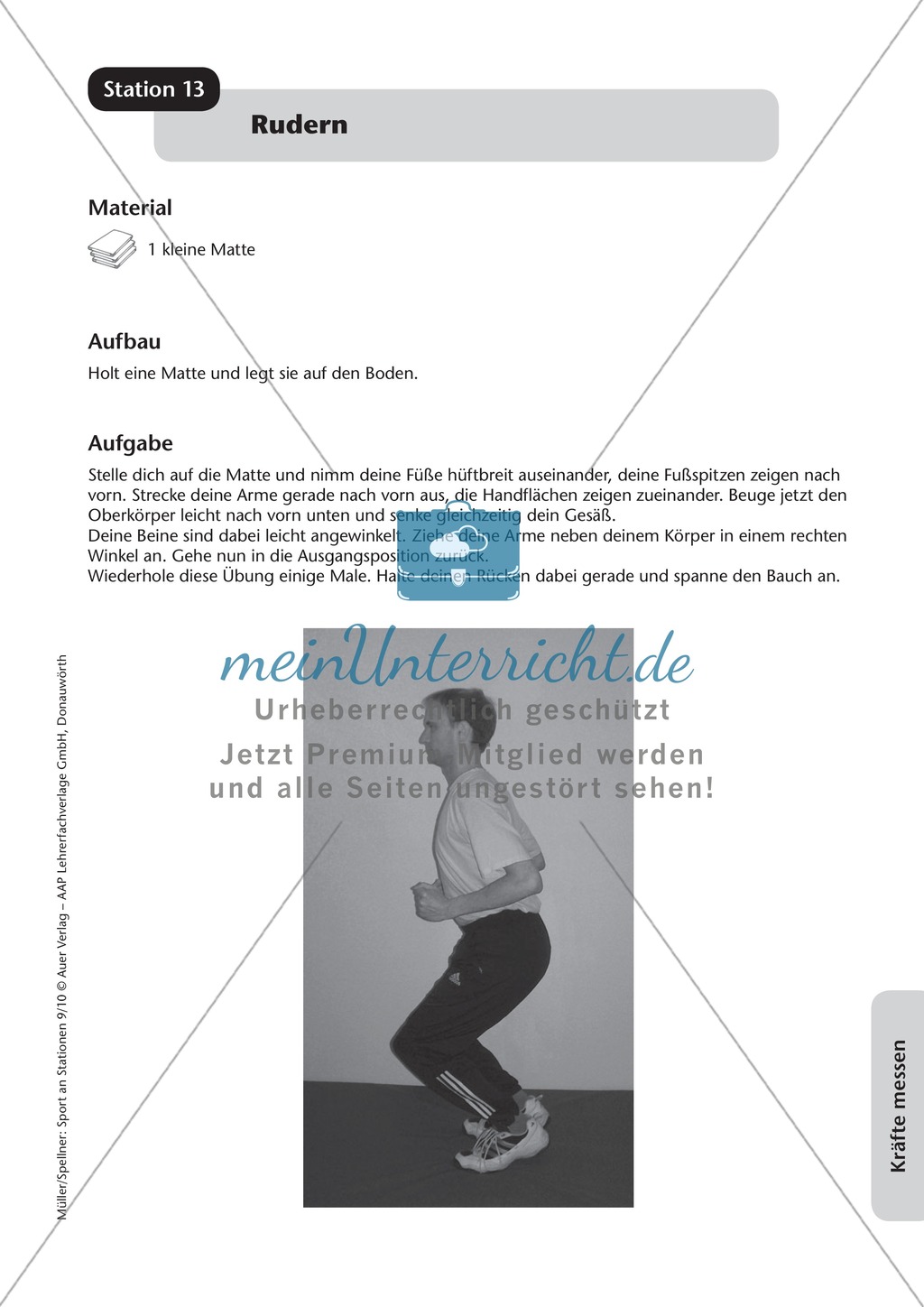 Krafttraining an Stationen. Mit Übungsanleitungen und Laufzettel. Preview 13