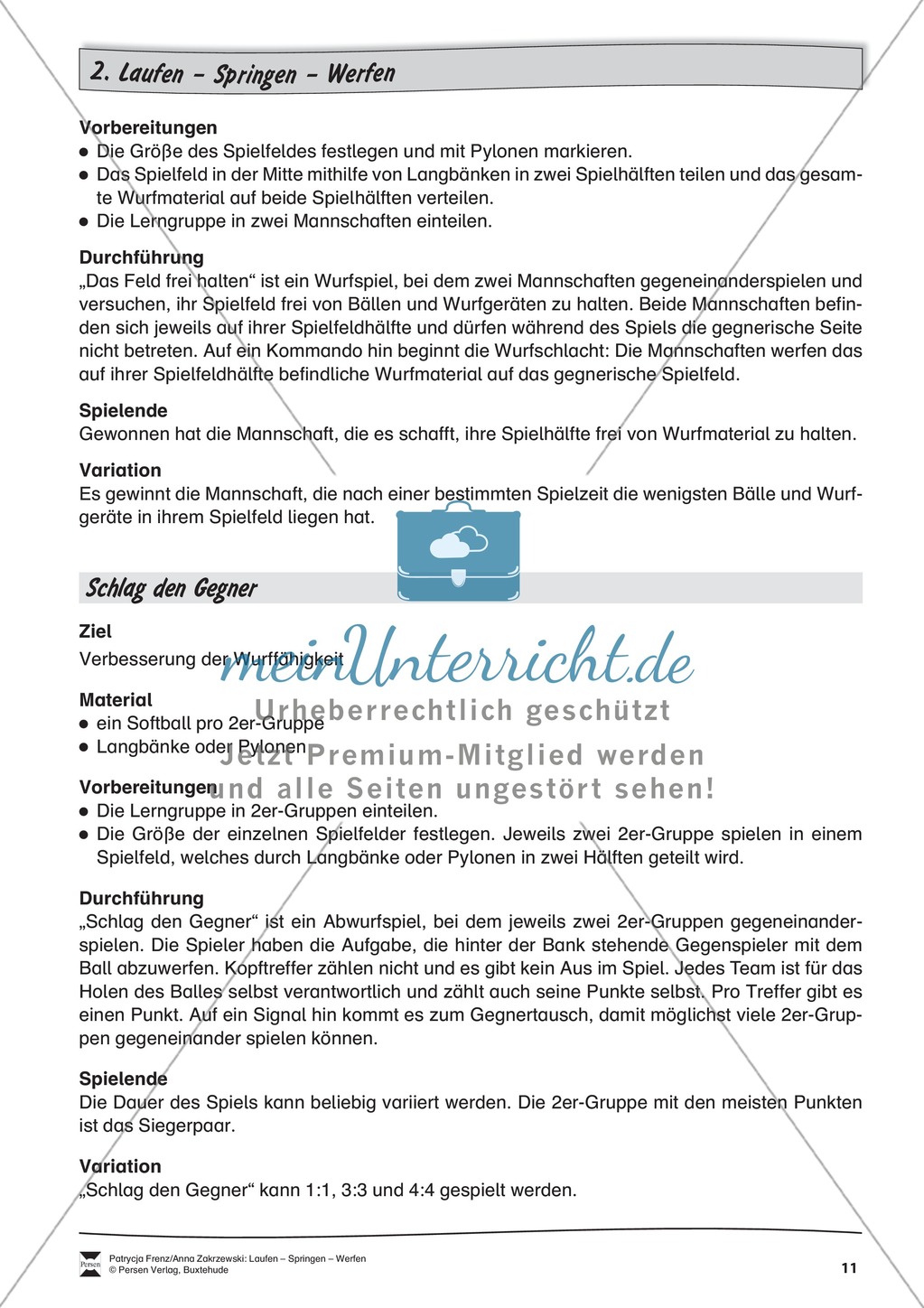 Gruppenspiele zum Laufen, Springen und Werfen Preview 10