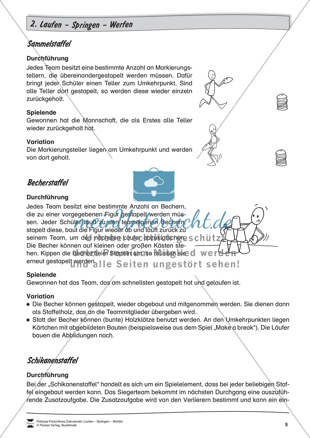 Gruppenspiele zum Laufen, Springen und Werfen Preview 5