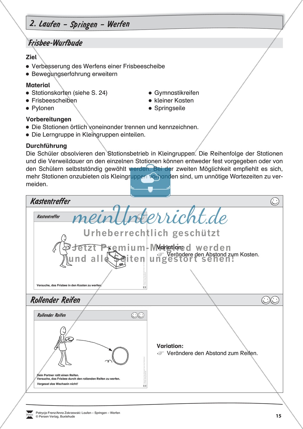 Stationentraining zum Werfen. Mit Übungsanleitungen. Preview 4