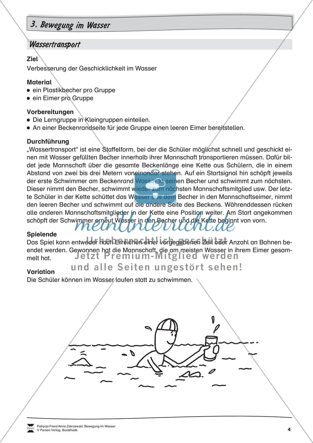 Sammlung von Spielen und Übungen im Wasser Preview 4