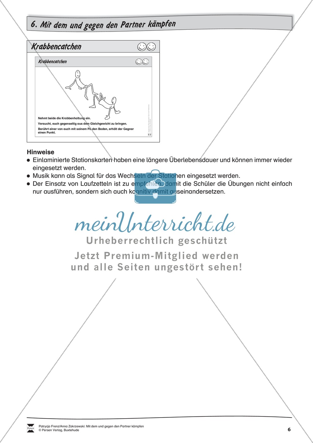 Stationentraining zum Kämpfen gegen einen Partner in verschiedenen Formen. Mit Übungsanleitungen. Preview 3