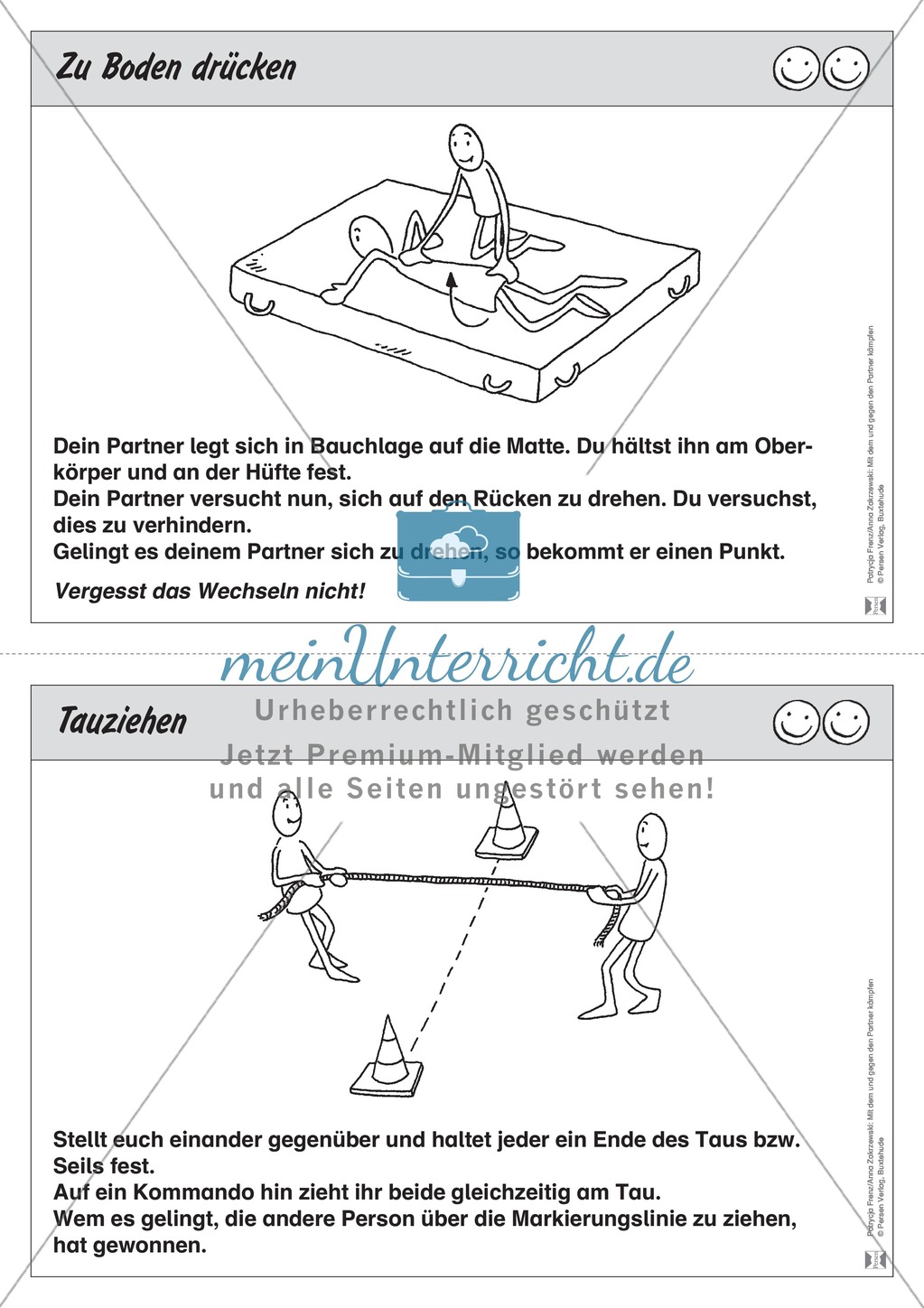 Stationentraining zum Kämpfen gegen einen Partner in verschiedenen Formen. Mit Übungsanleitungen. Preview 4