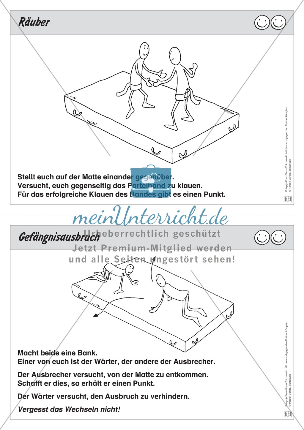 Stationentraining zum Kämpfen gegen einen Partner in verschiedenen Formen. Mit Übungsanleitungen. Preview 5
