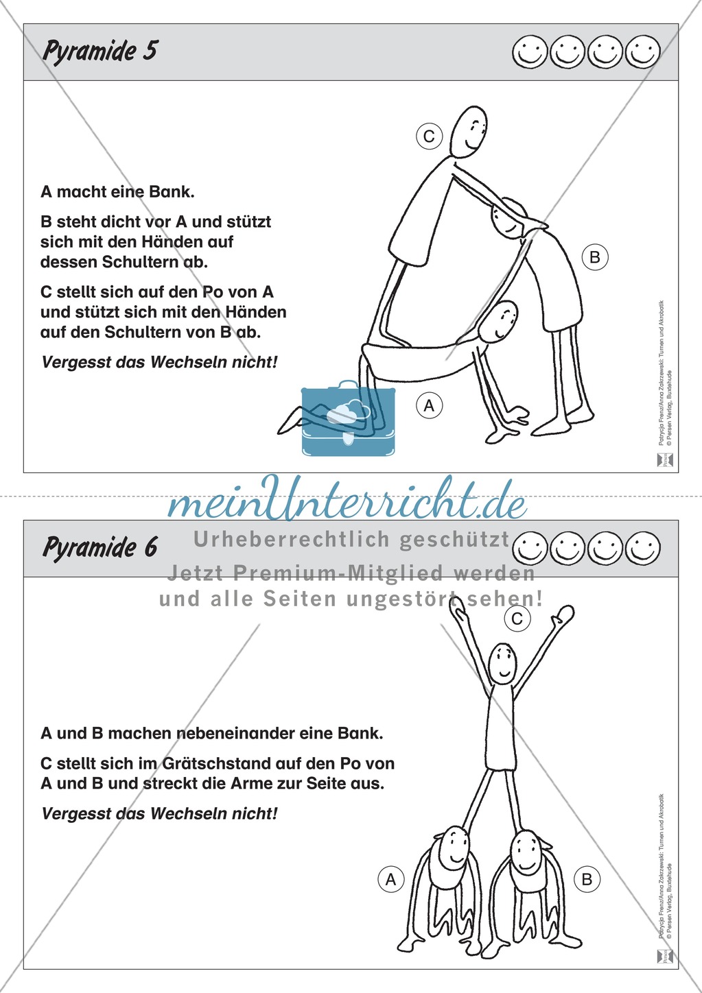 Akrobatikübungen mit Partner und mit einer Gruppe Preview 10