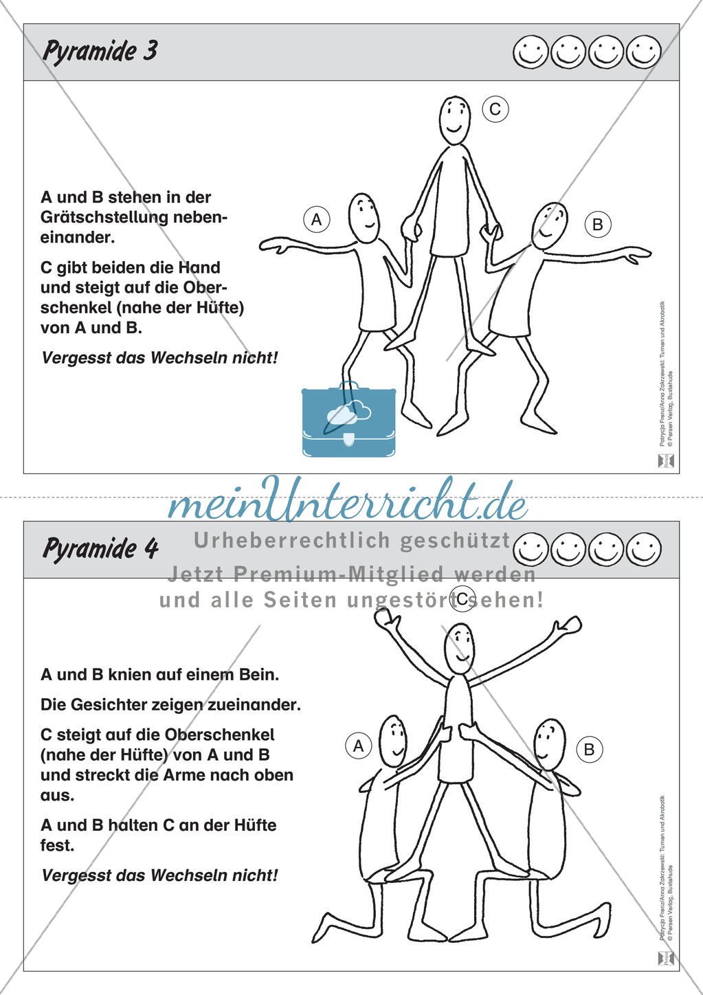 Akrobatikübungen mit Partner und mit einer Gruppe Preview 9