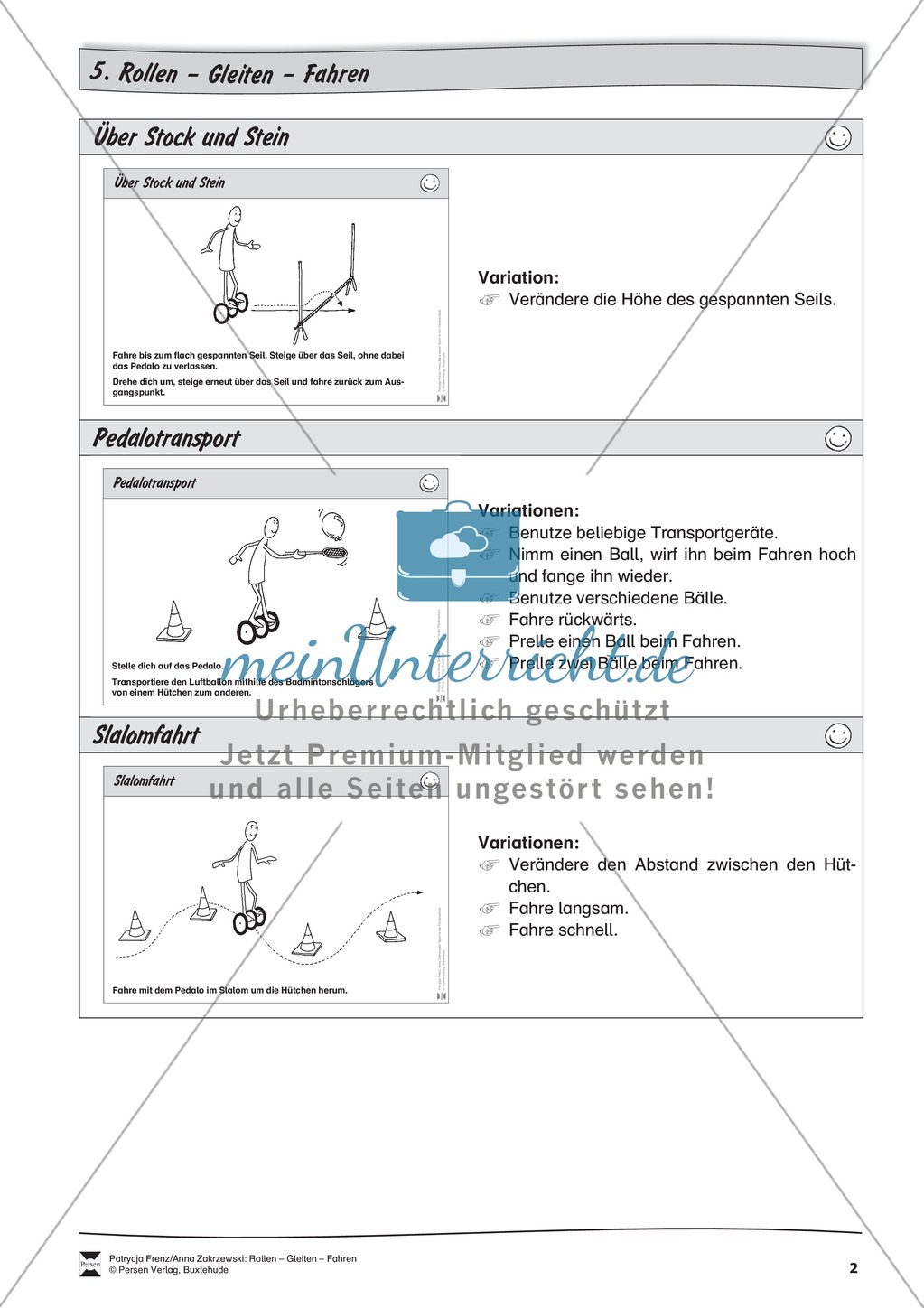 Stationentraining zum Pedalo-Fahren. Mit Übungsanleitungen. Preview 2