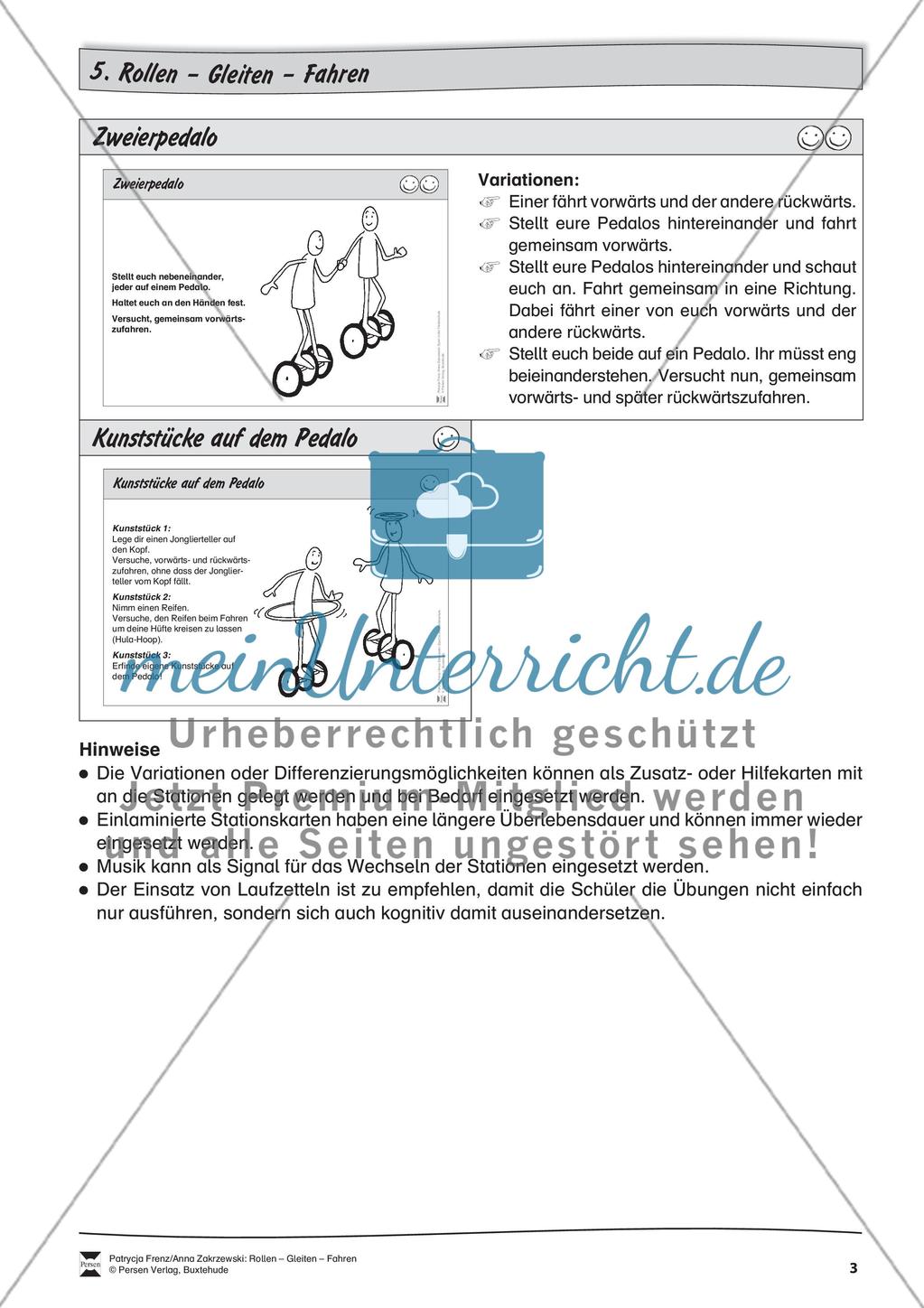 Stationentraining zum Pedalo-Fahren. Mit Übungsanleitungen. Preview 3