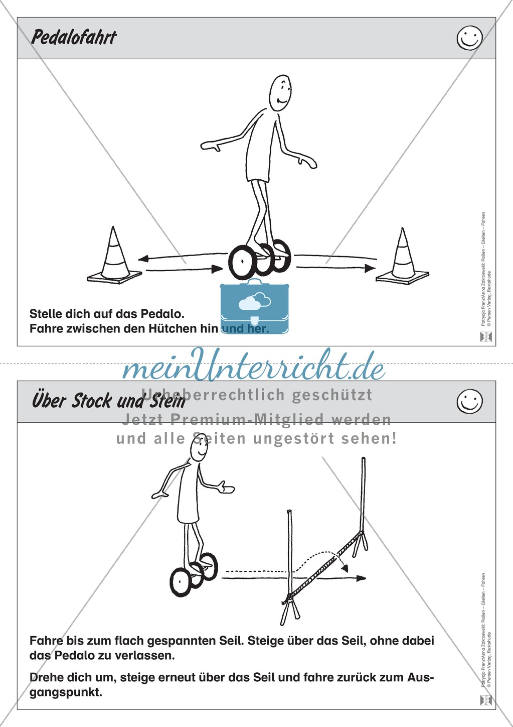 Stationentraining zum Pedalo-Fahren. Mit Übungsanleitungen. Preview 4