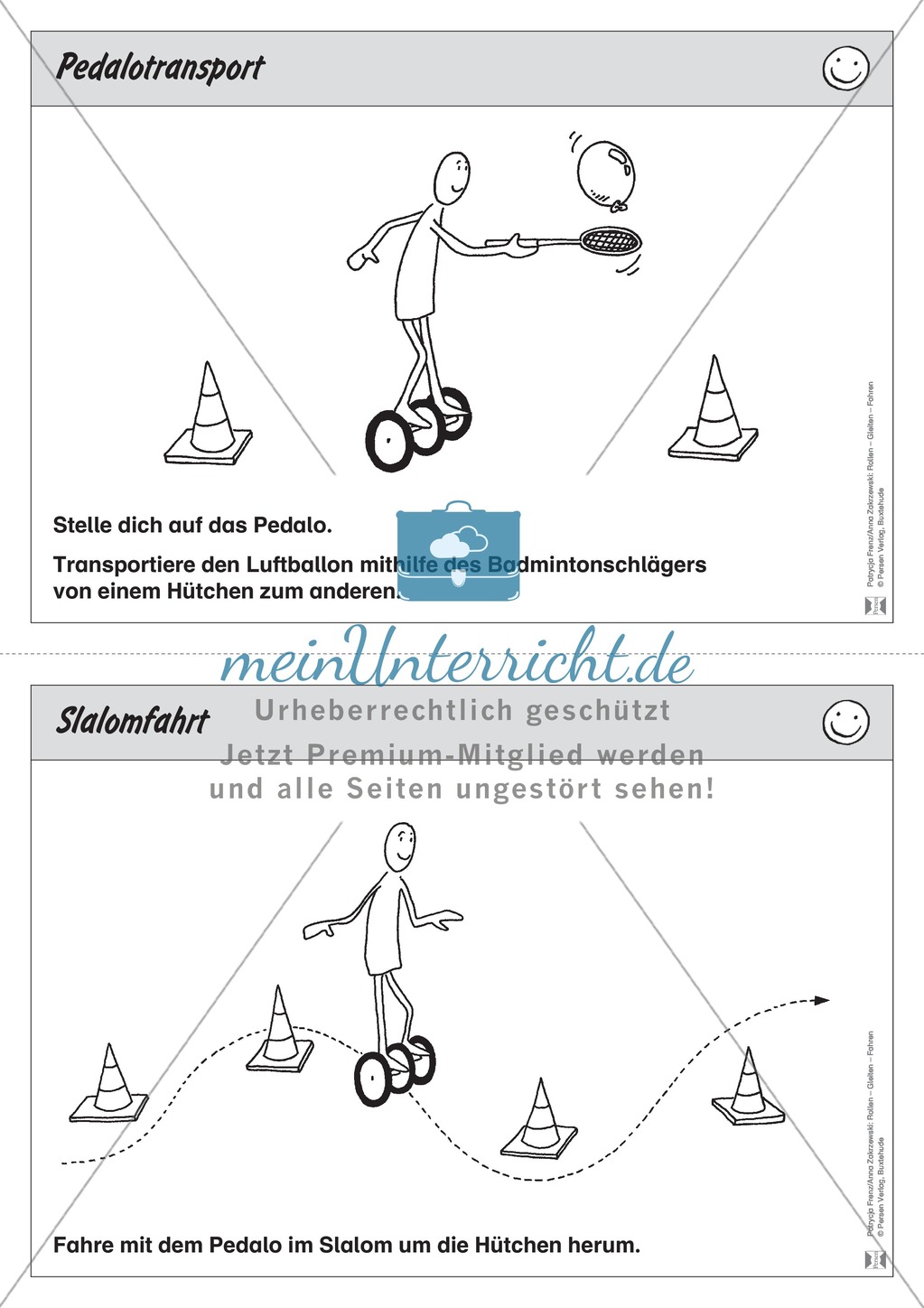 Stationentraining zum Pedalo-Fahren. Mit Übungsanleitungen. Preview 5