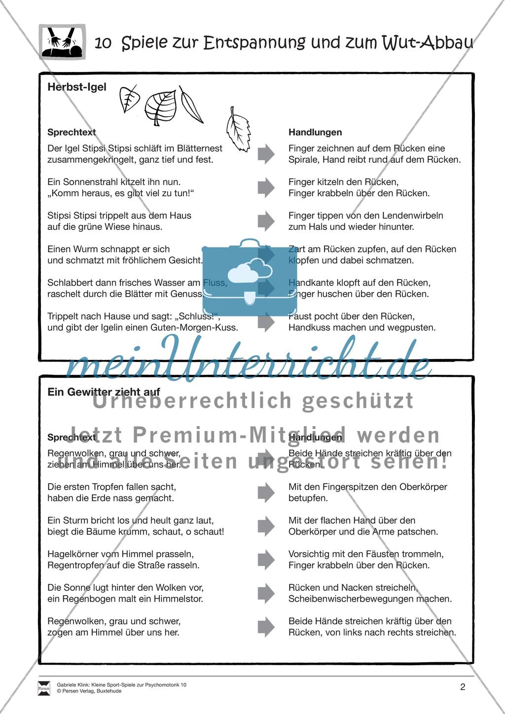Verschiedene kleine Sport-Spiele zur Entspannung und zum Wutabbau Preview 2