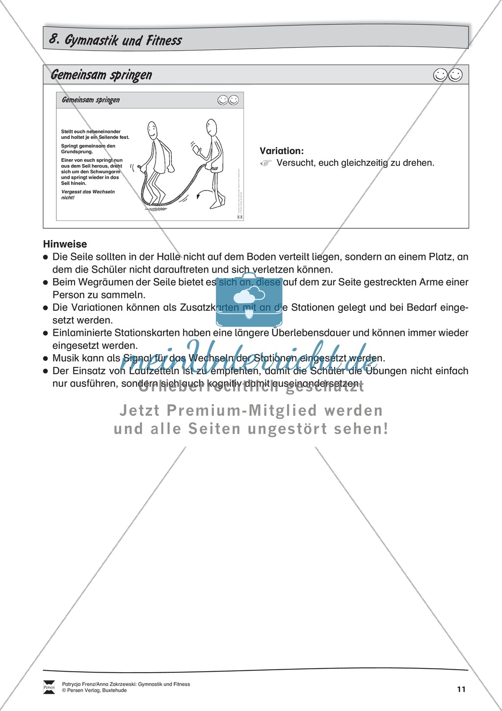 Stationentraining mit dem Springseil. Mit Übungsanleitungen. Preview 5