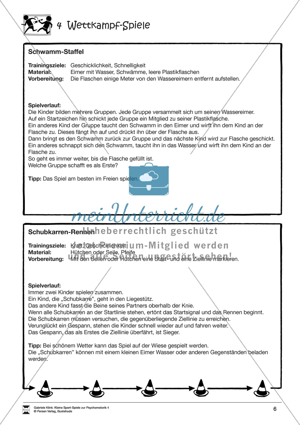 Verschiedene kleine Wettkampf-Spiele zur Psychomotorik Preview 6
