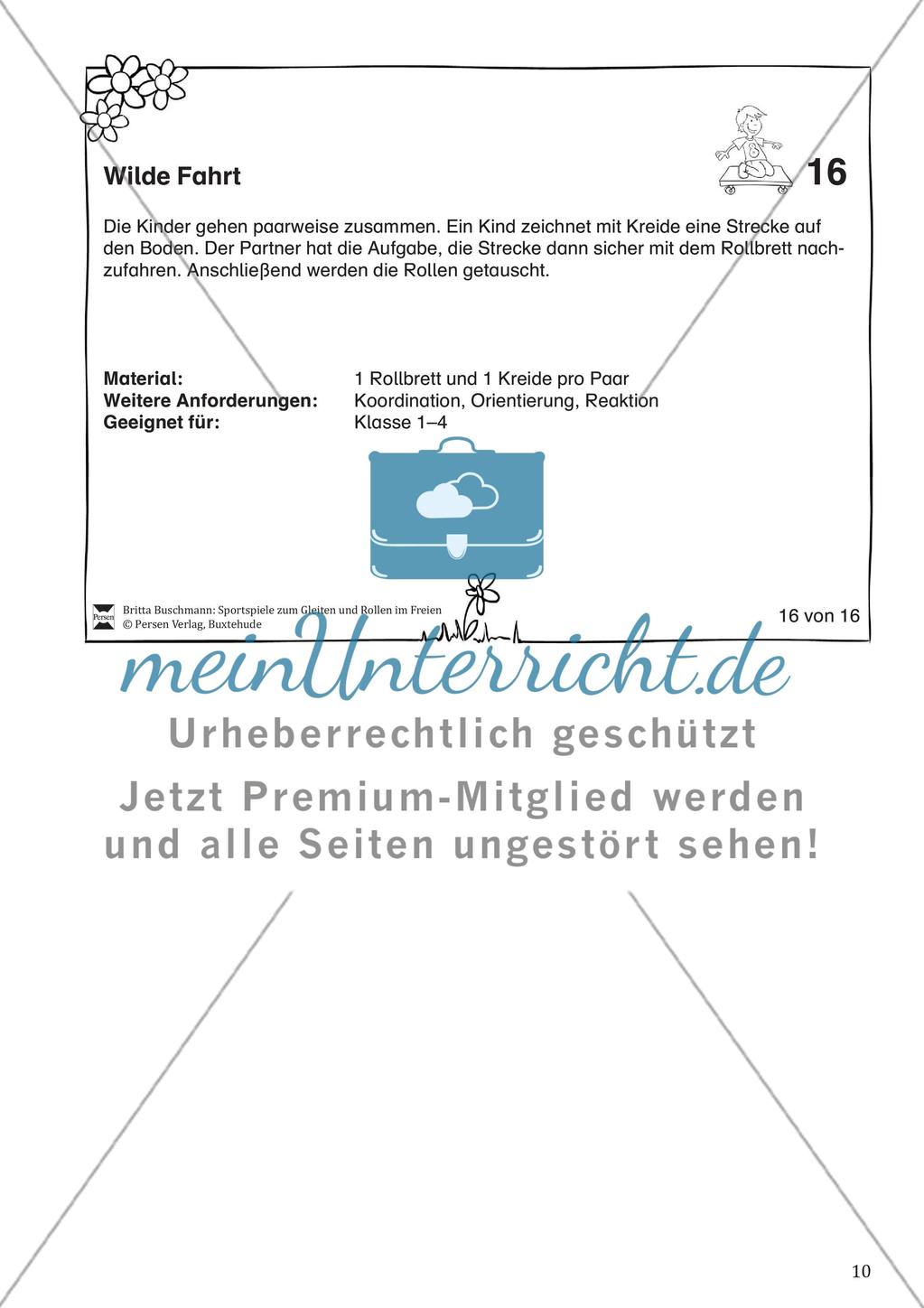 Sportspiele zum Gleiten und Rollen - spielen mit dem Rollbrett auf dem Schulhof Preview 10