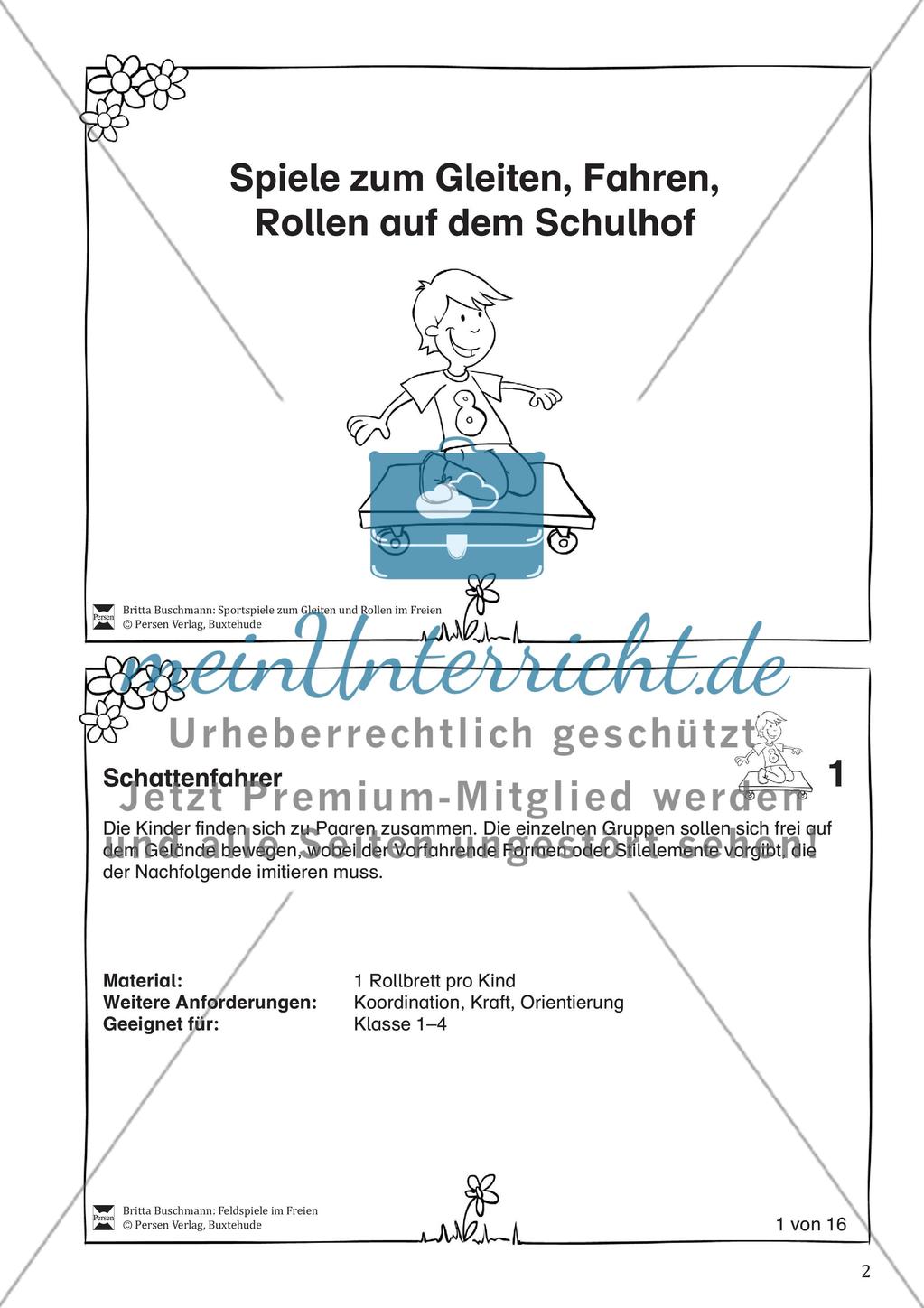 Sportspiele zum Gleiten und Rollen - spielen mit dem Rollbrett auf dem Schulhof Preview 2