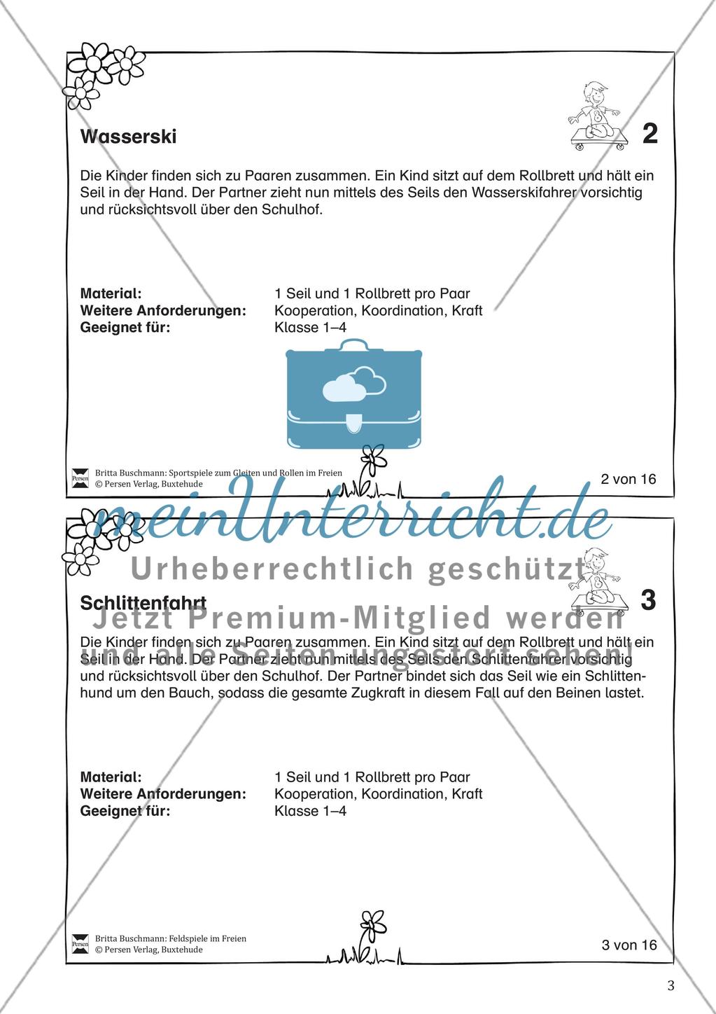 Sportspiele zum Gleiten und Rollen - spielen mit dem Rollbrett auf dem Schulhof Preview 3