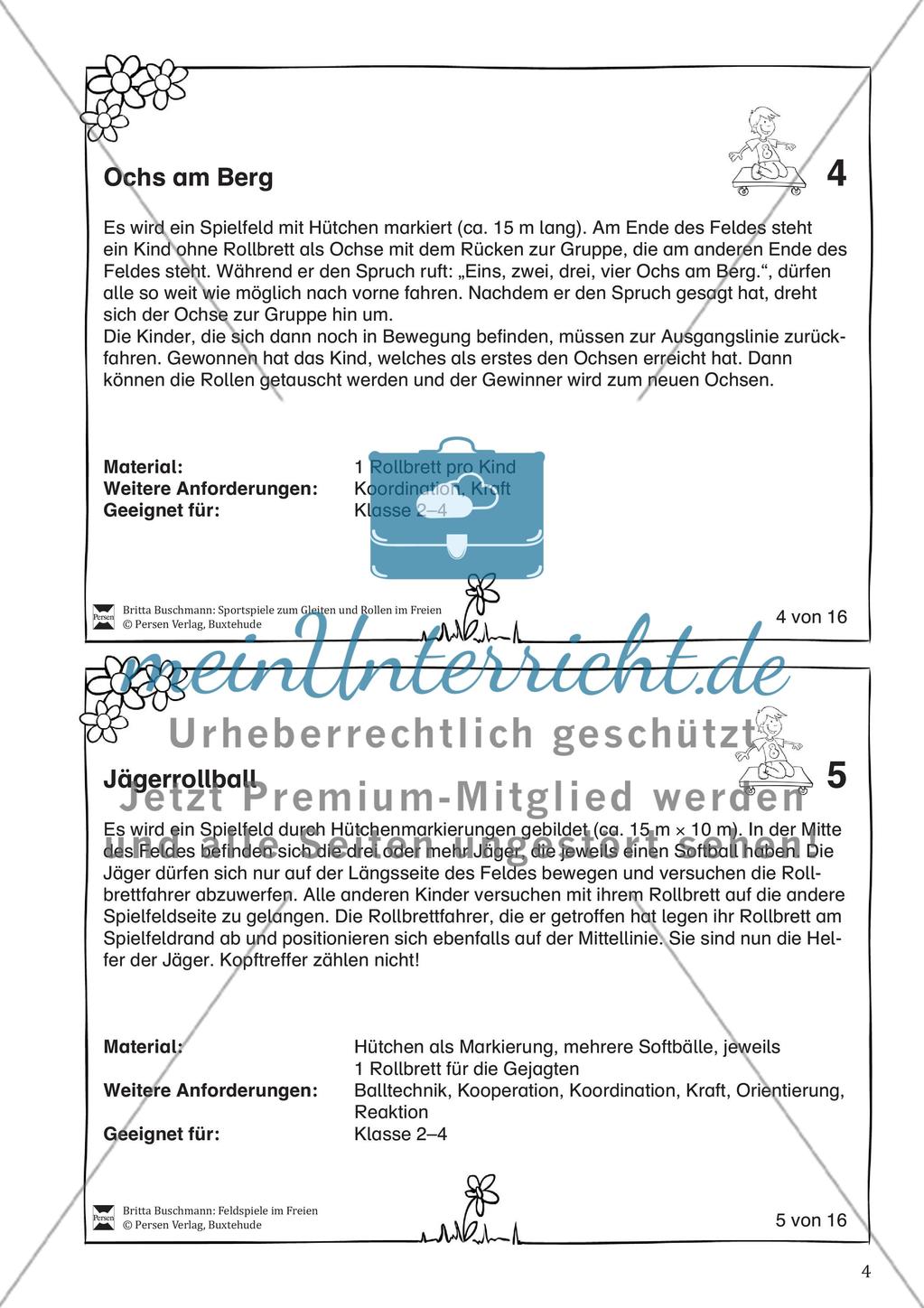 Sportspiele zum Gleiten und Rollen - spielen mit dem Rollbrett auf dem Schulhof Preview 4