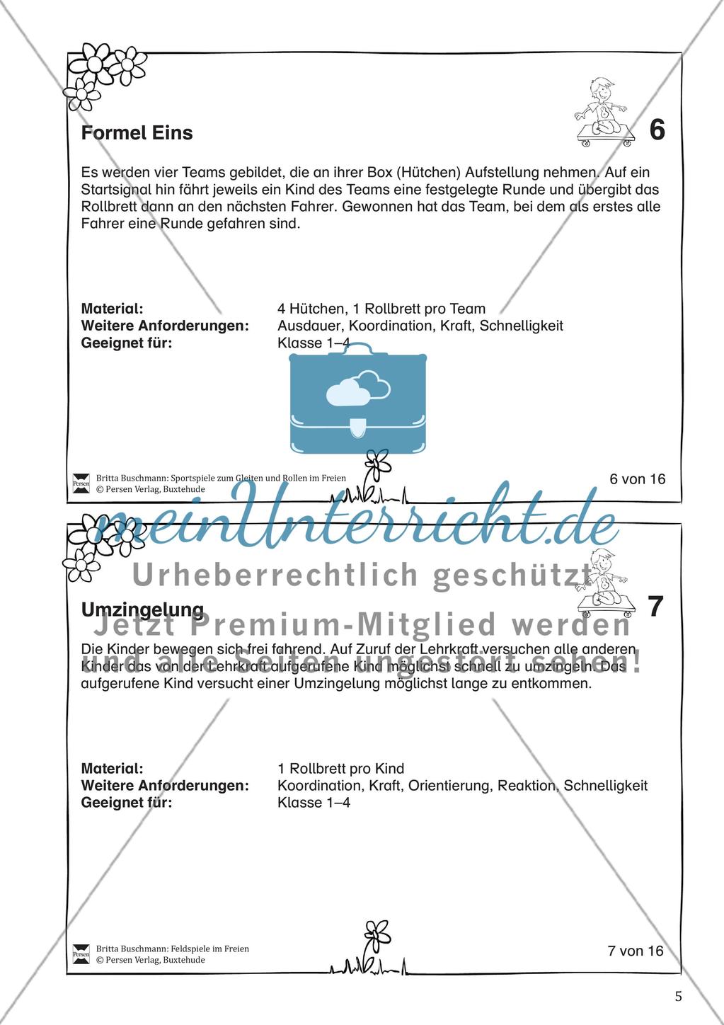Sportspiele zum Gleiten und Rollen - spielen mit dem Rollbrett auf dem Schulhof Preview 5