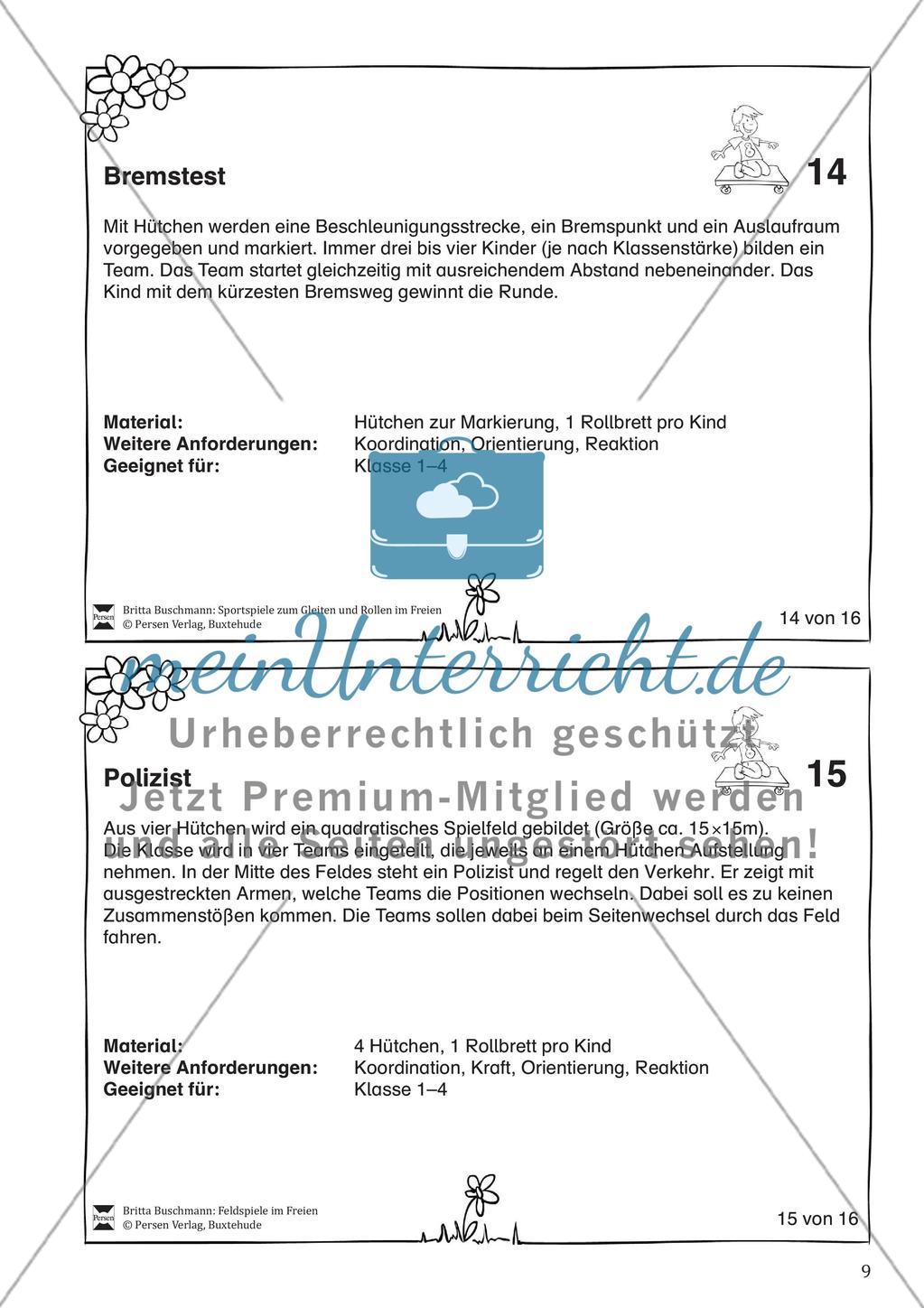 Sportspiele zum Gleiten und Rollen - spielen mit dem Rollbrett auf dem Schulhof Preview 9
