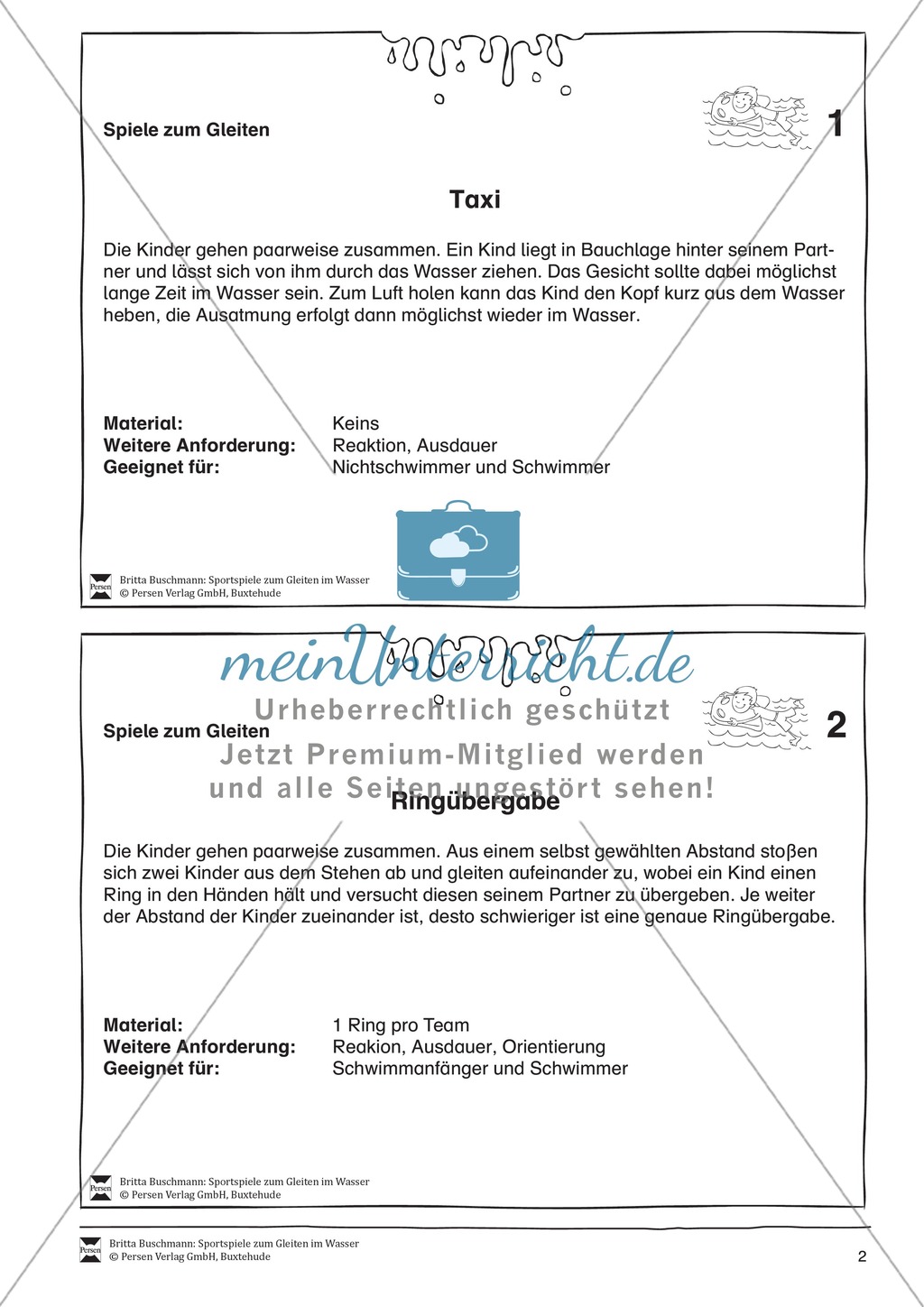 Sportspiele zum Gleiten im Wasser Preview 2