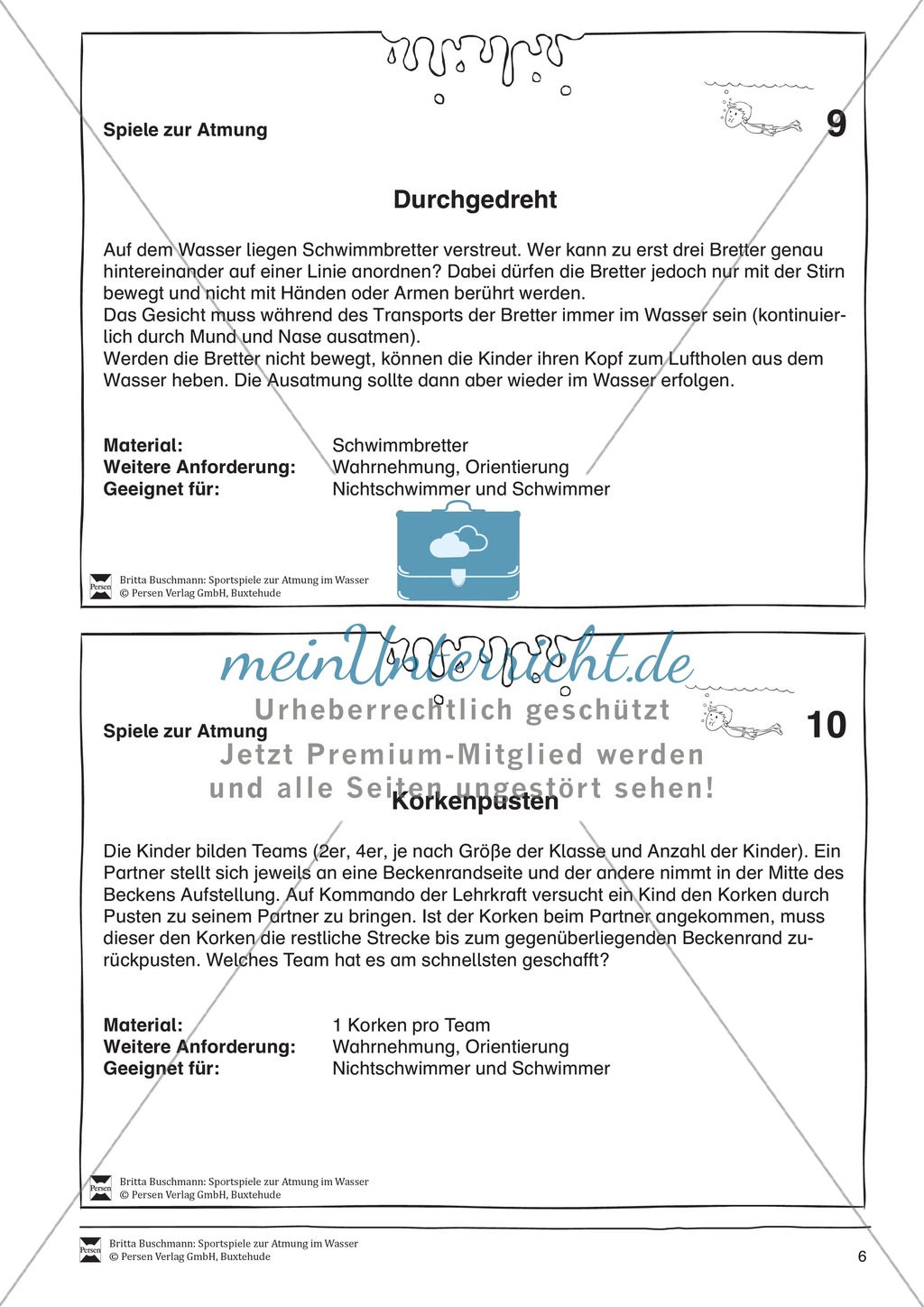 Spiele zur Übung des Ausatmens unter Wasser Preview 6