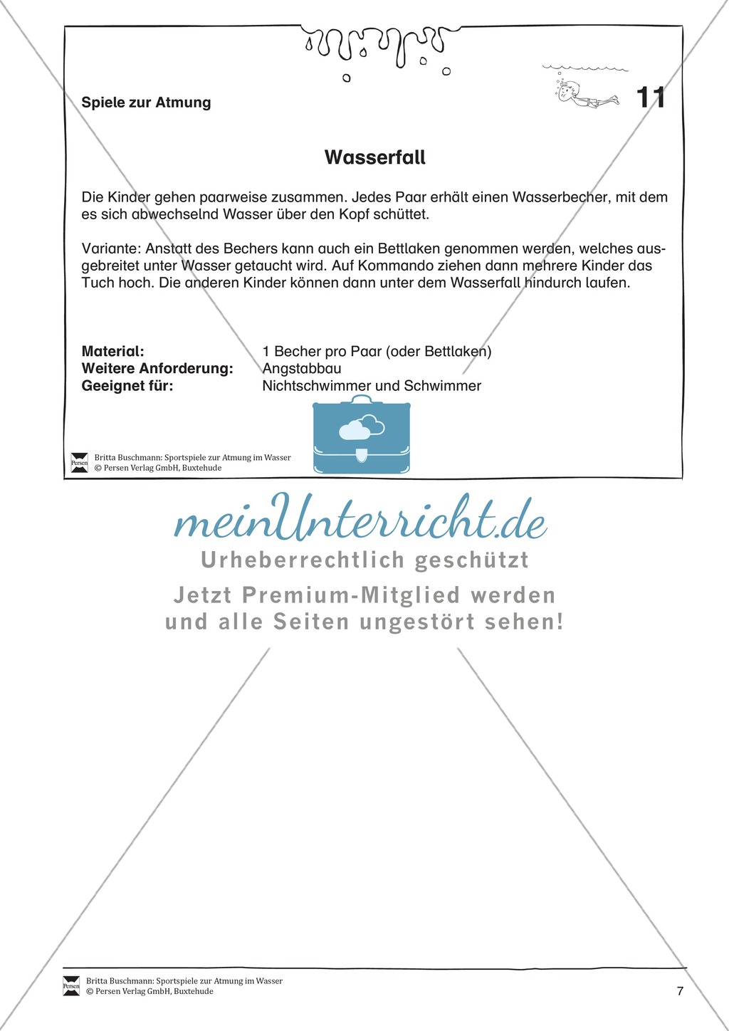 Spiele zur Übung des Ausatmens unter Wasser Preview 7