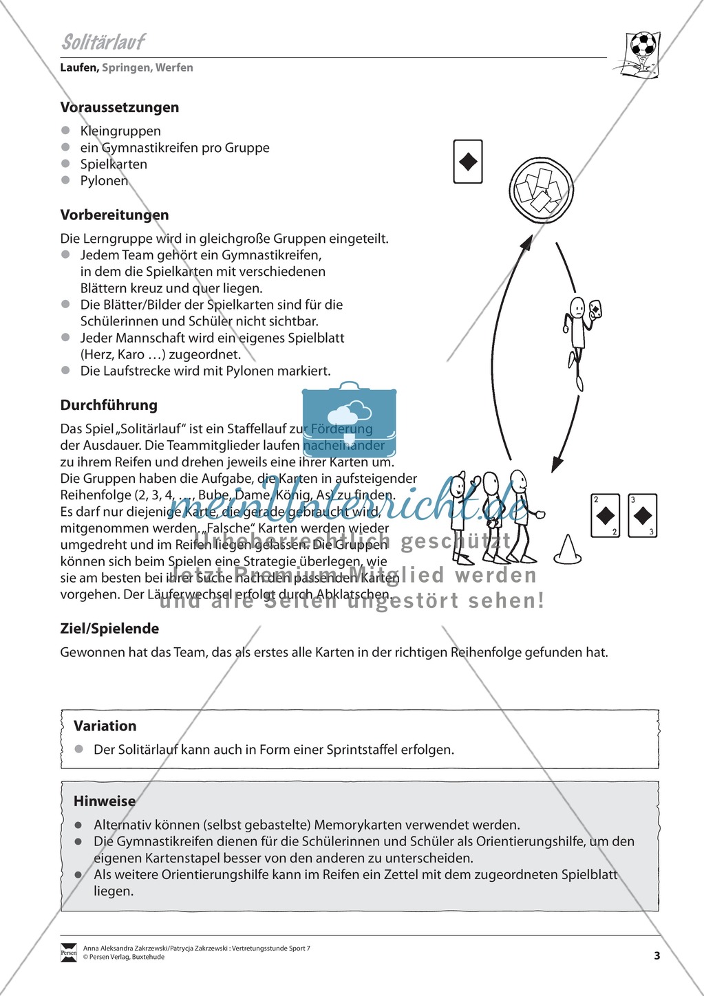 Spielerische Laufübungen für den Vertretungsunterricht Preview 3