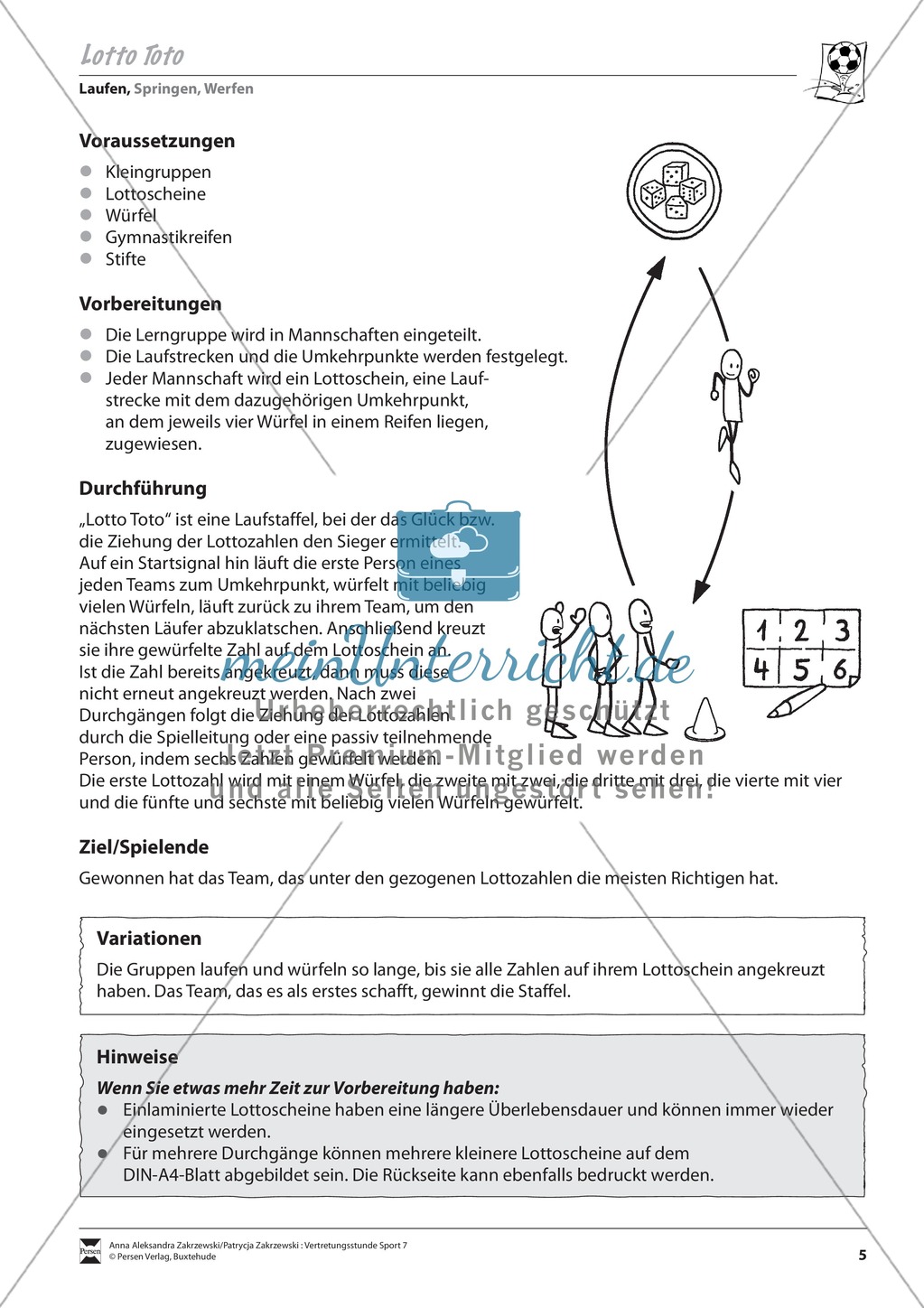Spielerische Laufübungen für den Vertretungsunterricht Preview 5