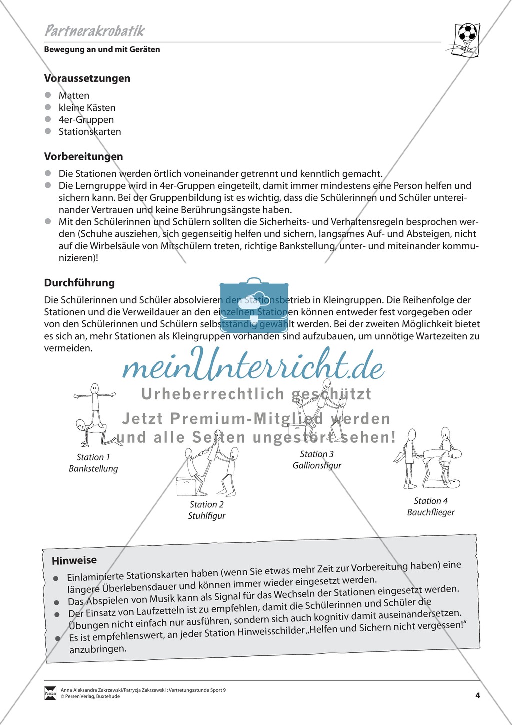 Partnerakrobatik - Turnen von Figuren Preview 1