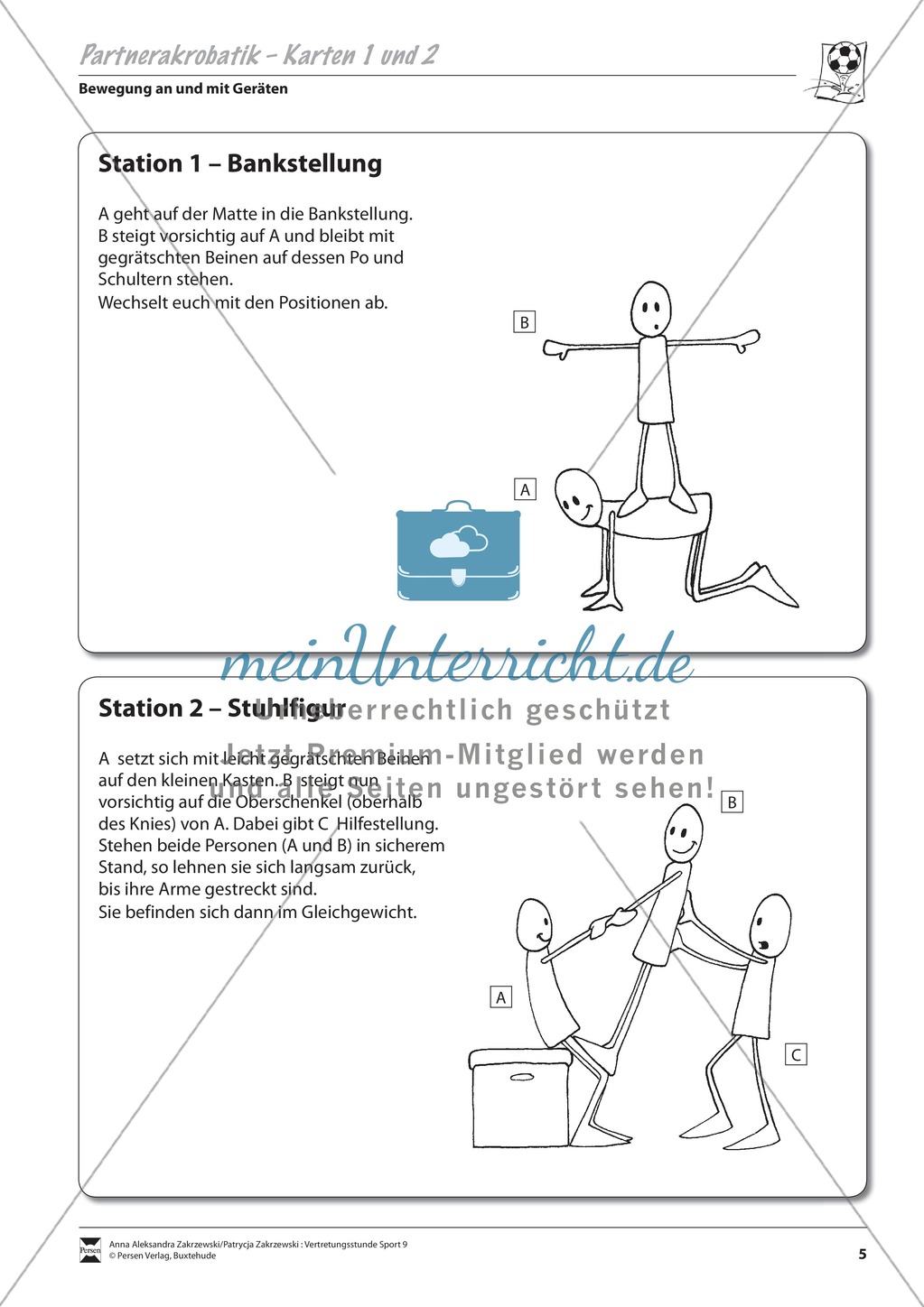 Partnerakrobatik - Turnen von Figuren Preview 2