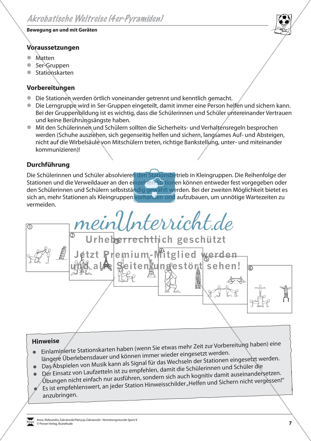 Akrobatik: 4er-Pyramiden in Form von Sehenswürdigkeiten Preview 1