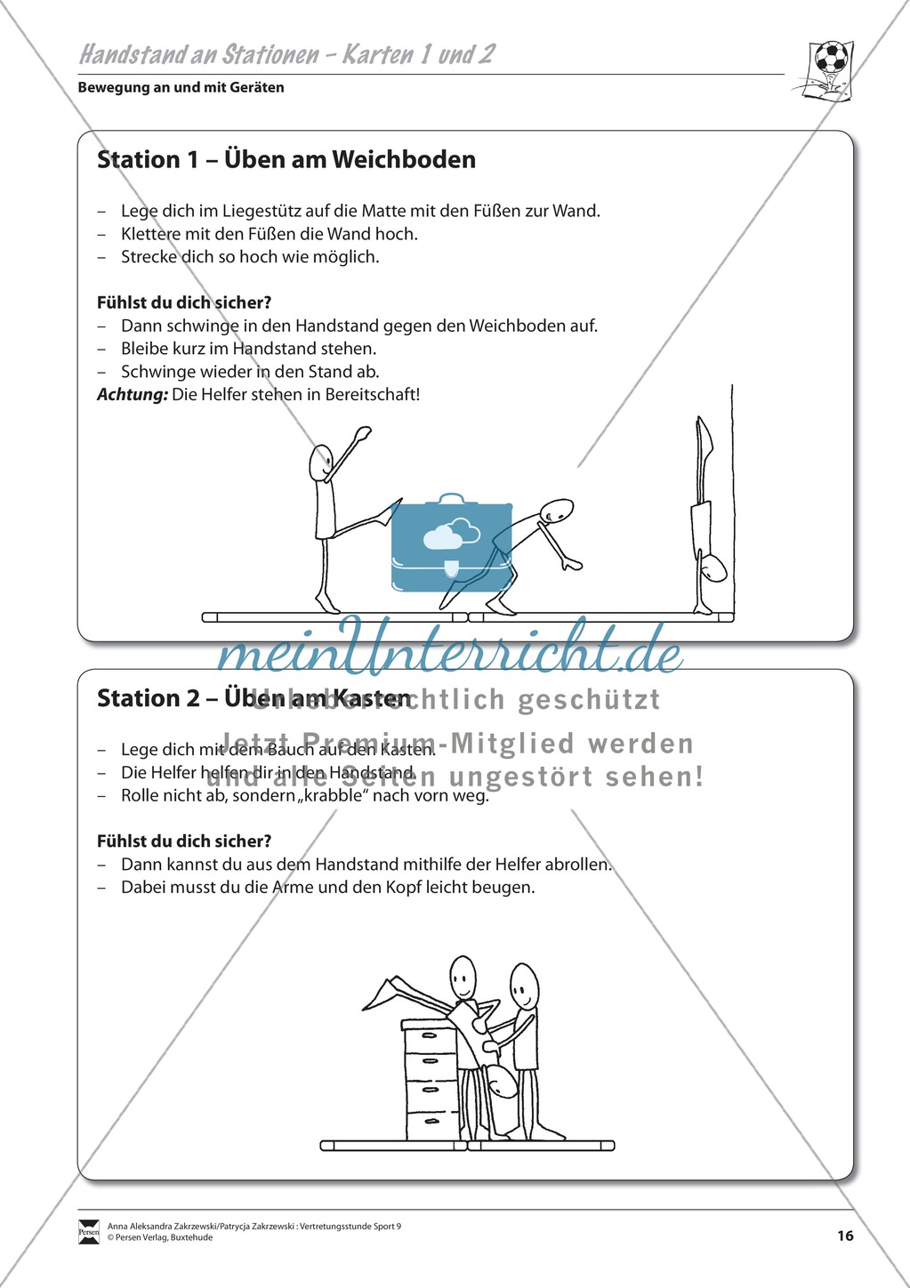 Trainingeinheit zum Handstand mit vier Stationen Preview 2