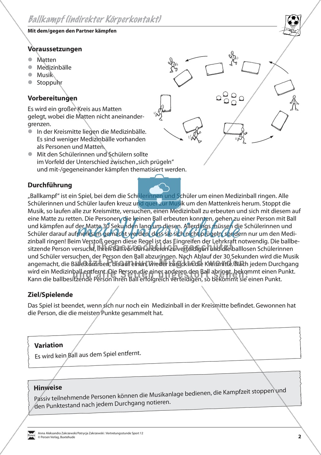 Mit/Gegen Partner kämpfen - indirekten und direkten Körperkontakt zulassen Preview 2