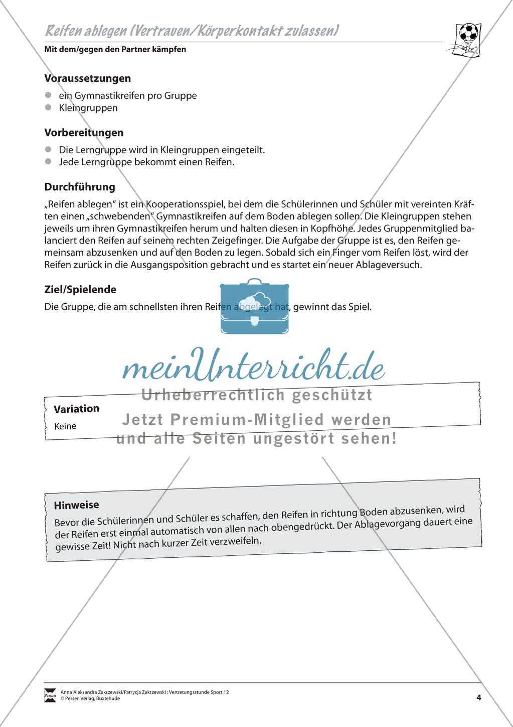 Mit/Gegen Partner kämpfen - indirekten und direkten Körperkontakt zulassen Preview 4