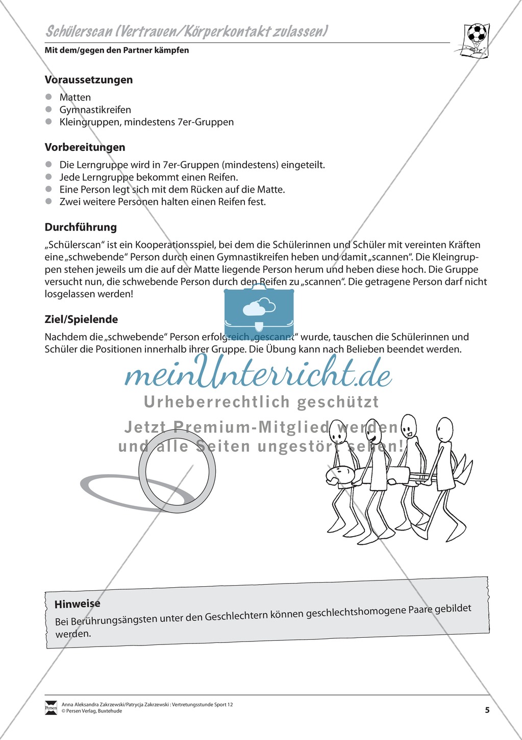 Mit/Gegen Partner kämpfen - indirekten und direkten Körperkontakt zulassen Preview 5