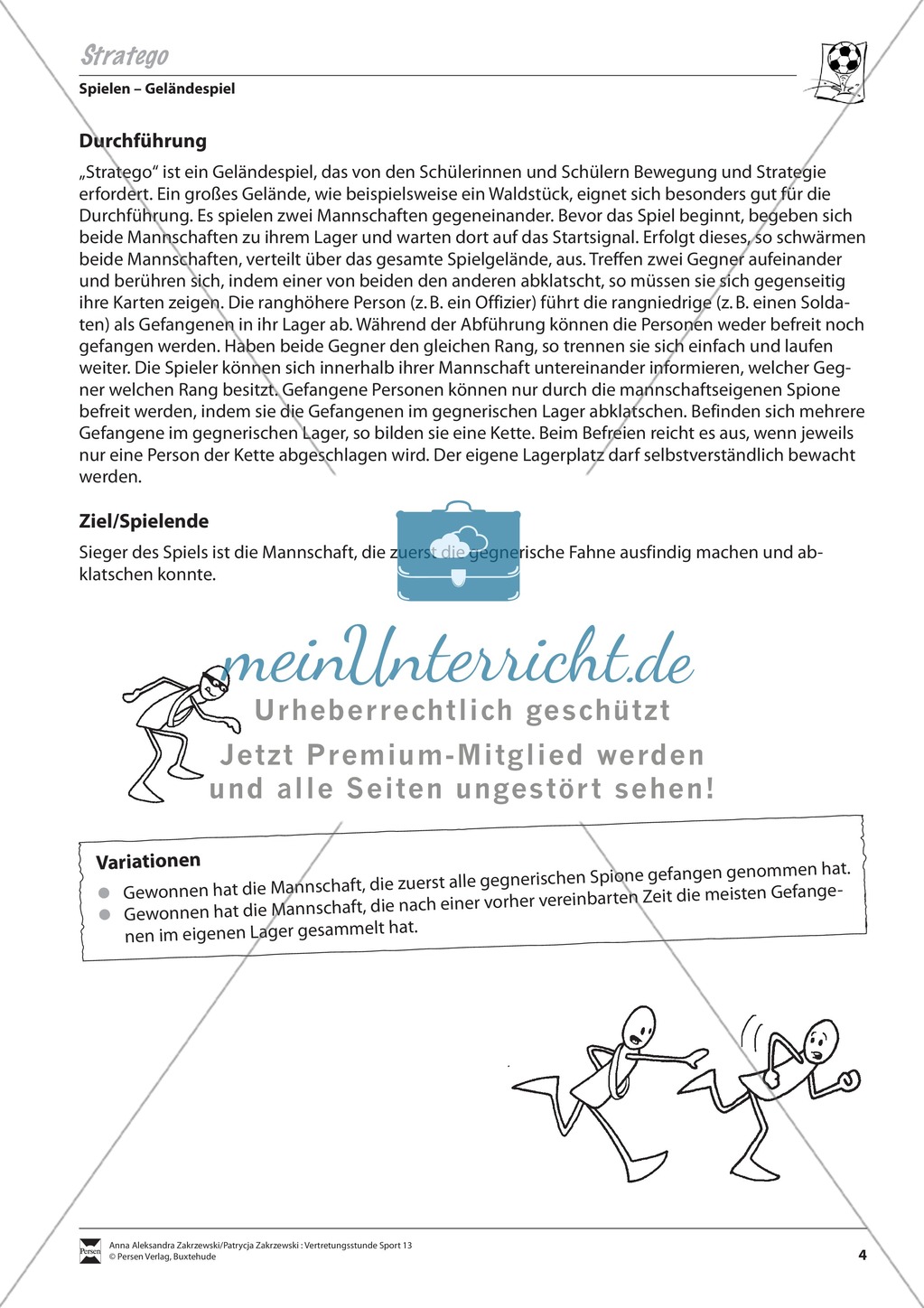 Geländespiel Stratego: der Spieler mit dem höheren Rang nimmt den mit dem niedrigeren gefangen Preview 2