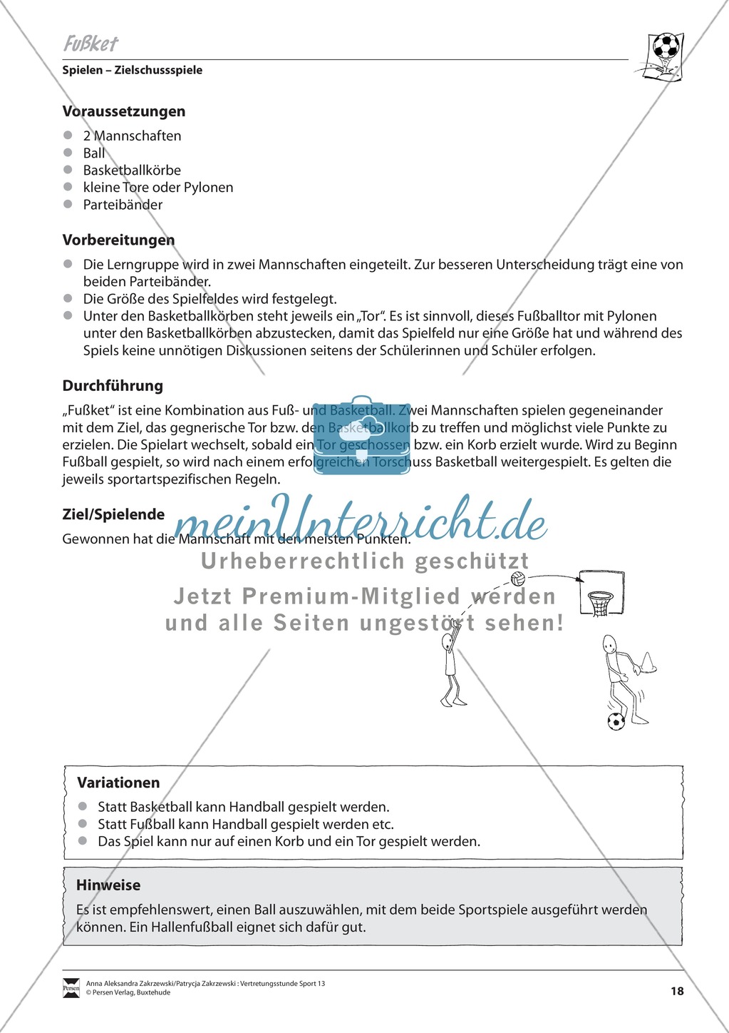 Verbindung zweier Ballsportarten - Fußket + Zonenball Preview 1