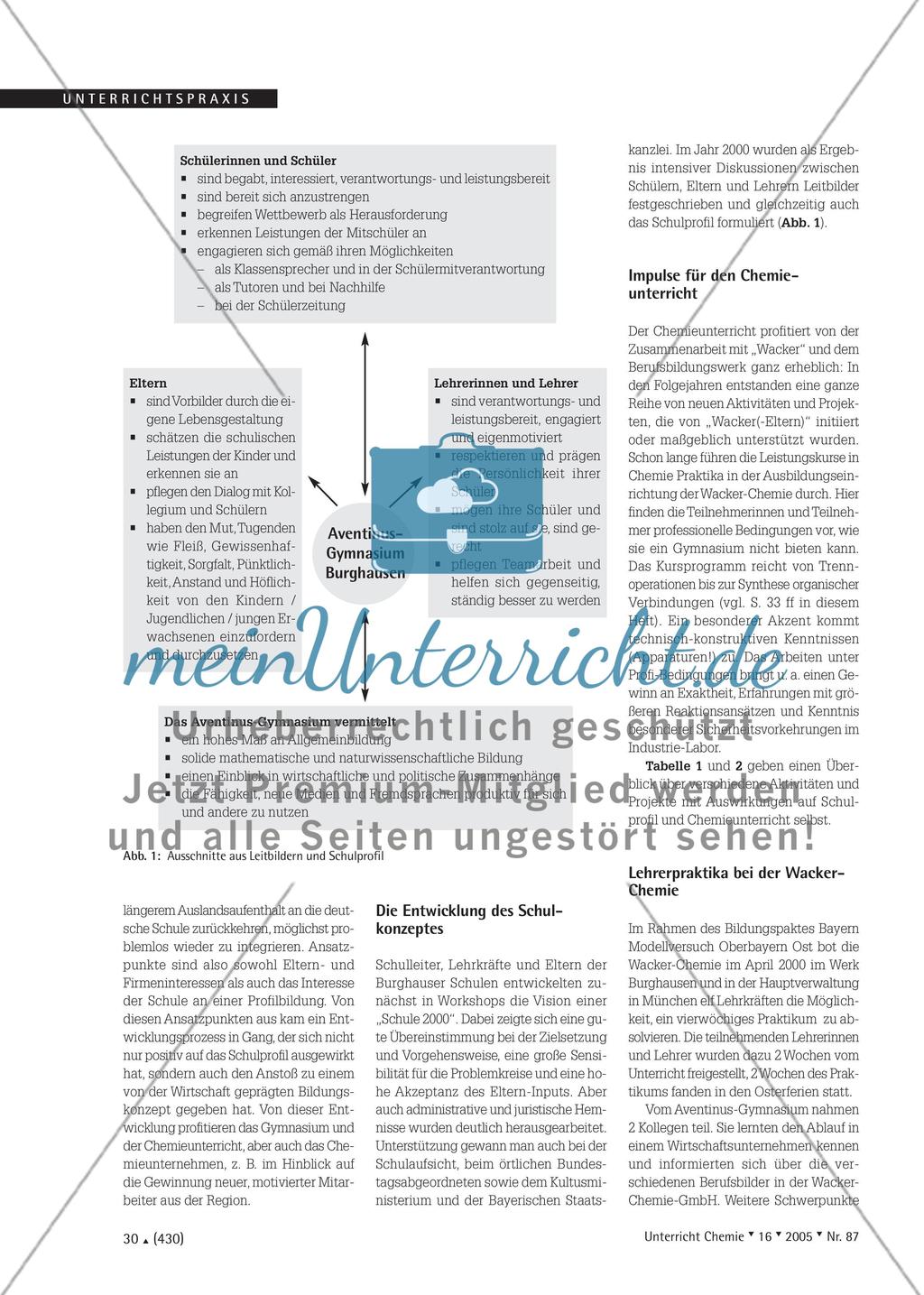 Schule 2000 - Zusammenarbeit zwischen der Wacker-Chemie GmbH und dem Aventinus-Gymnasium in Burghausen Preview 2