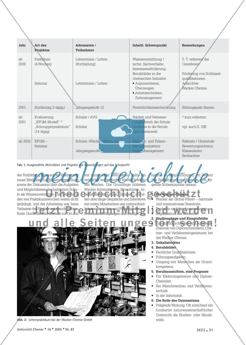 Schule 2000 - Zusammenarbeit zwischen der Wacker-Chemie GmbH und dem Aventinus-Gymnasium in Burghausen Preview 3
