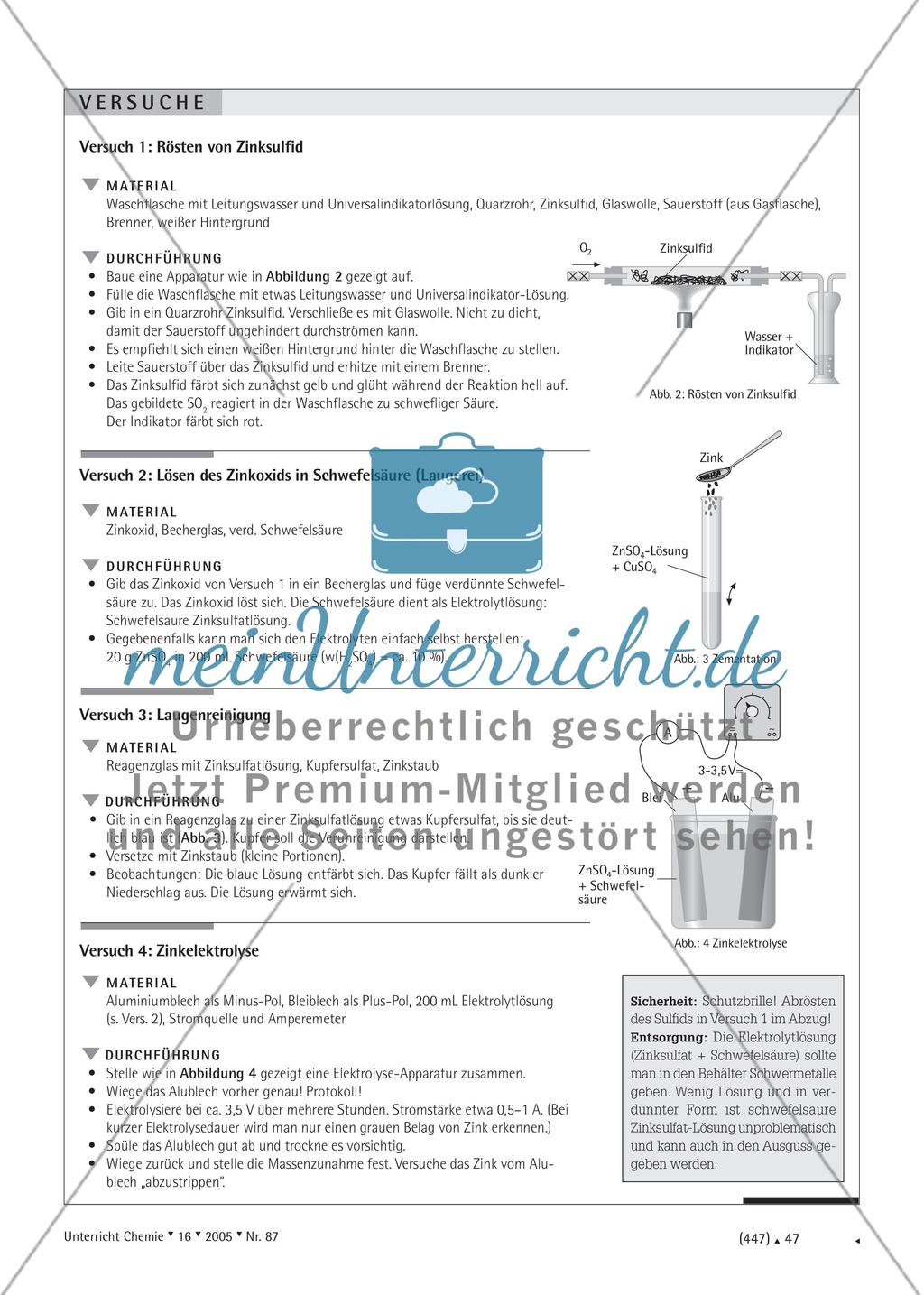 Die großtechnische Gewinnung von Zink Preview 2
