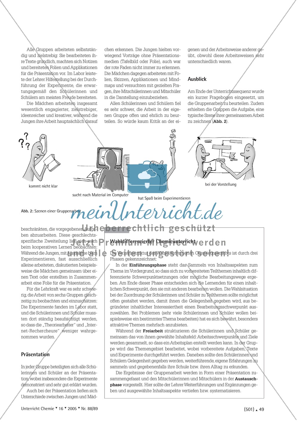 Wahldifferenzierter Chemieunterricht durch Gruppenarbeit: Unterrichtssequenz zum Thema Salze Preview 3