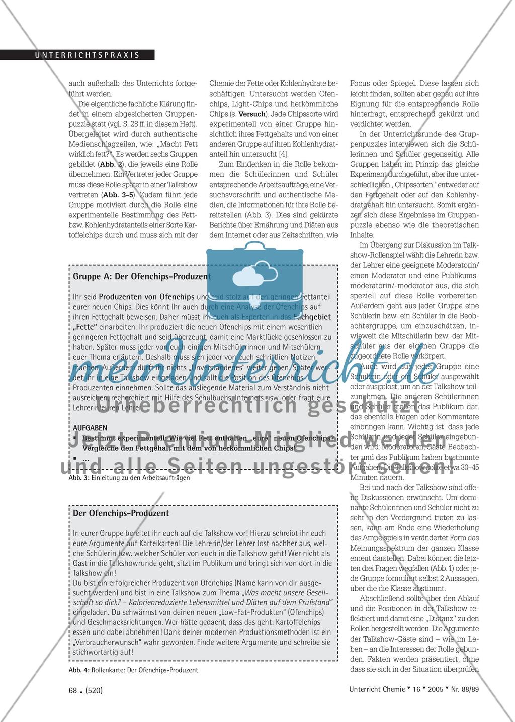 Low Fat oder Low Carbs? - Kooperatives Lernen in einem gesellschaftskritischproblemorientierten Chemieunterricht Preview 3
