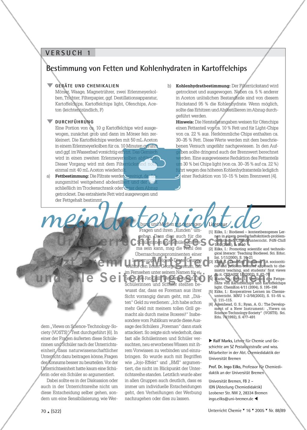 Low Fat oder Low Carbs? - Kooperatives Lernen in einem gesellschaftskritischproblemorientierten Chemieunterricht Preview 5