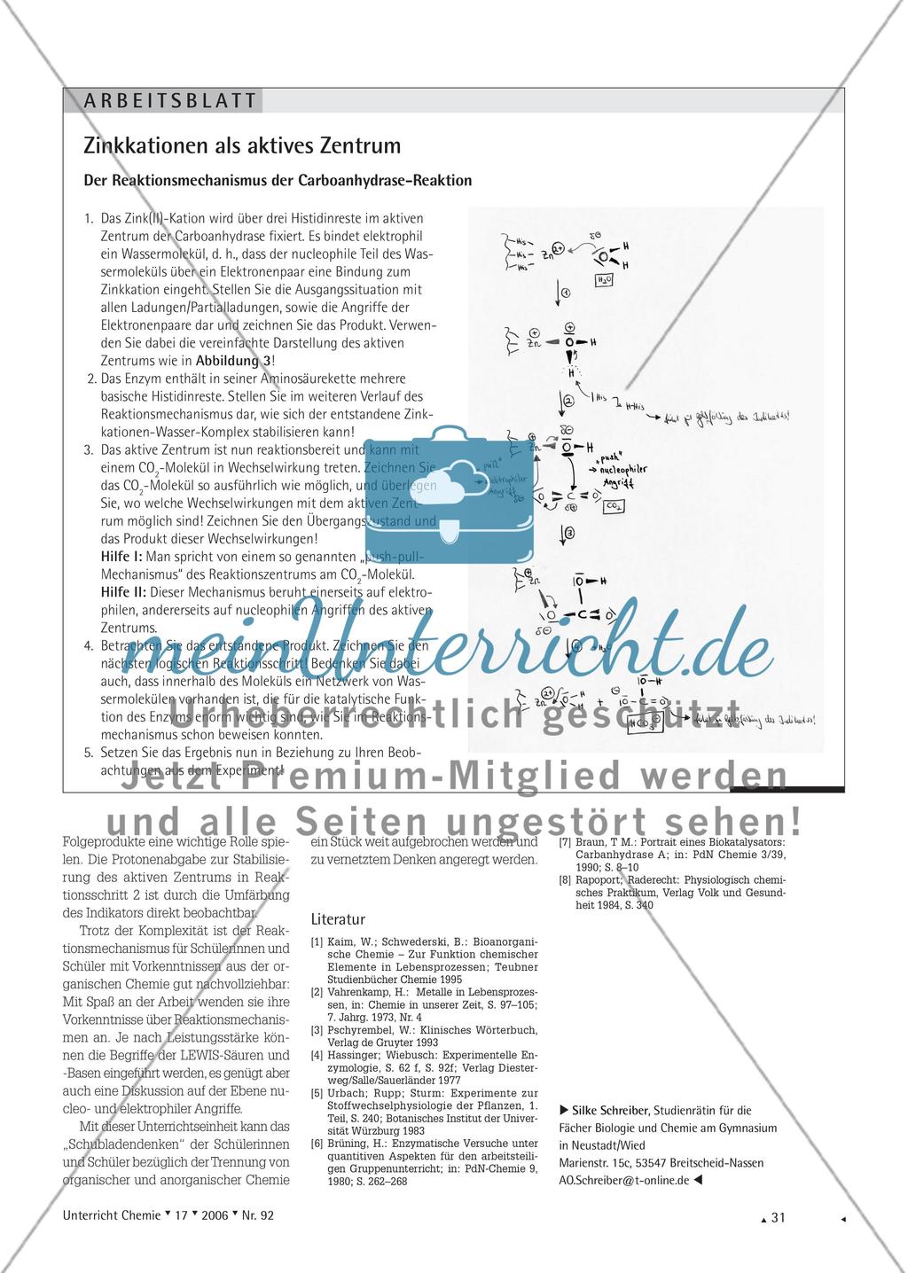 Metallkationen als aktive Zentren von Enzymen Preview 4