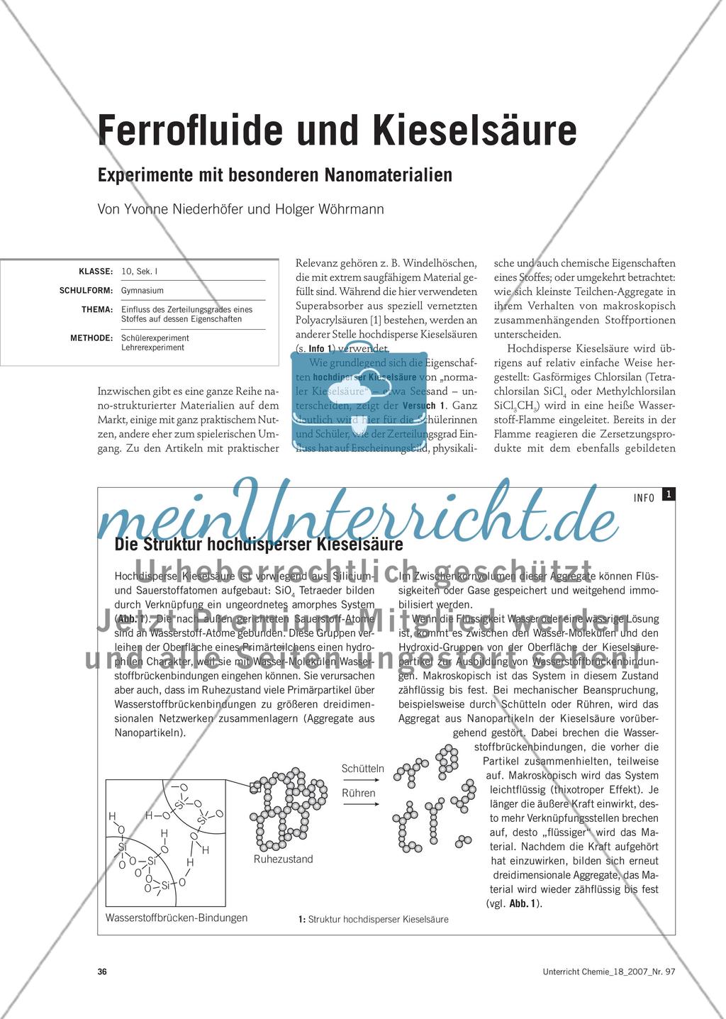 Ferrofluide und Kieselsäure - Experimente mit besonderen Nanomaterialien Preview 1