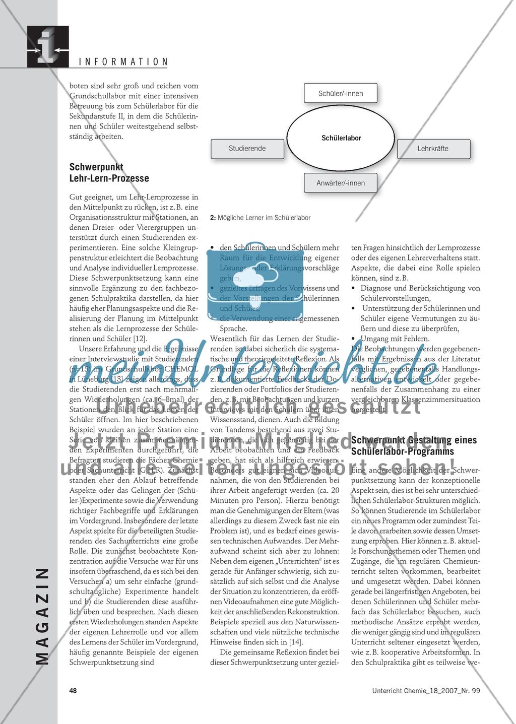 Schülerlabore – nur für Schüler? - Praxisrelevante Lerngelegenheiten für Studierende und Lehrkräfte Preview 3