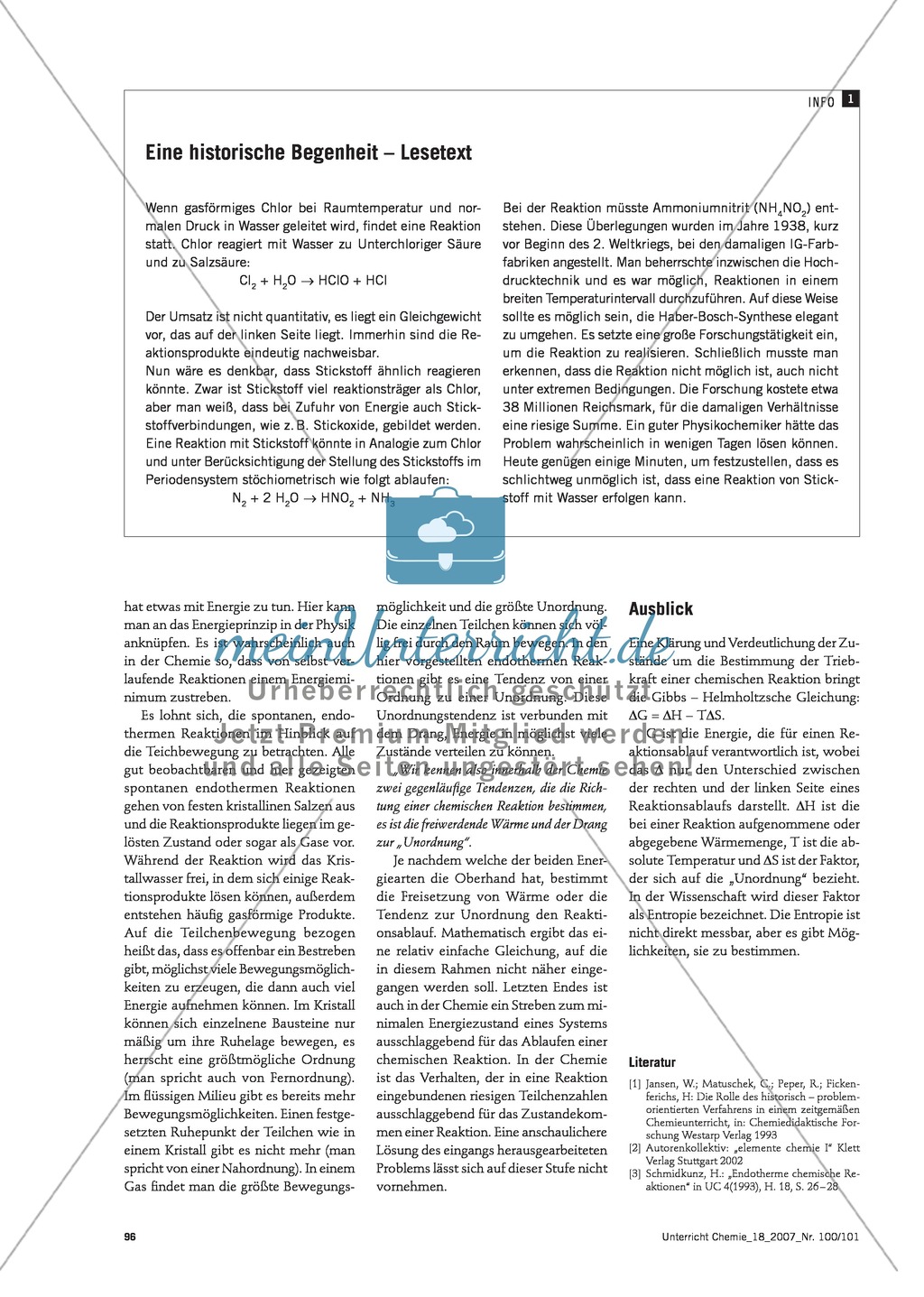 Energetische Betrachtung chemischer Reaktionen im historisch-problemorientierten Unterrichtsverfahren Preview 5